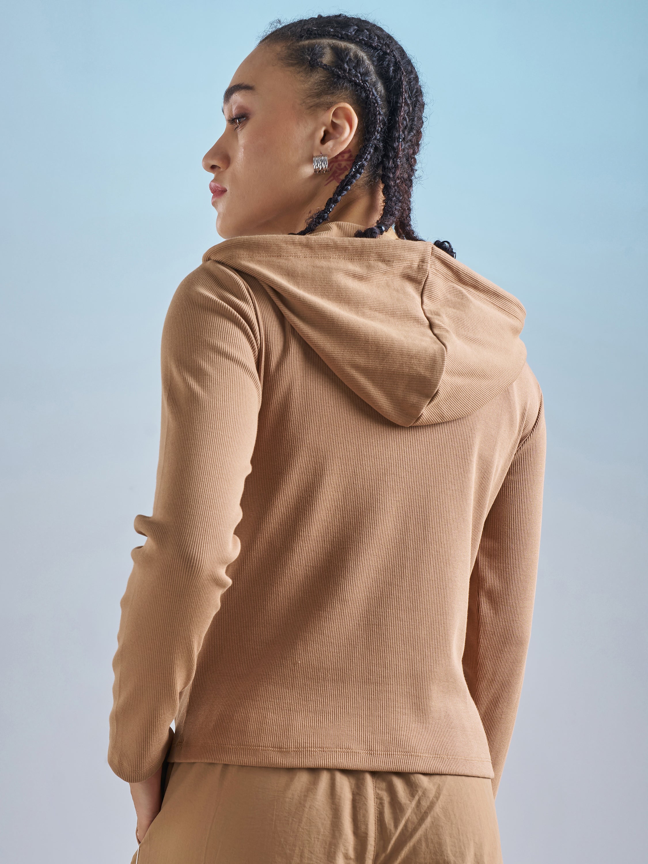 Street By Tokyo Talkies Women Brown Solid Regular Top - Brown - Image 3