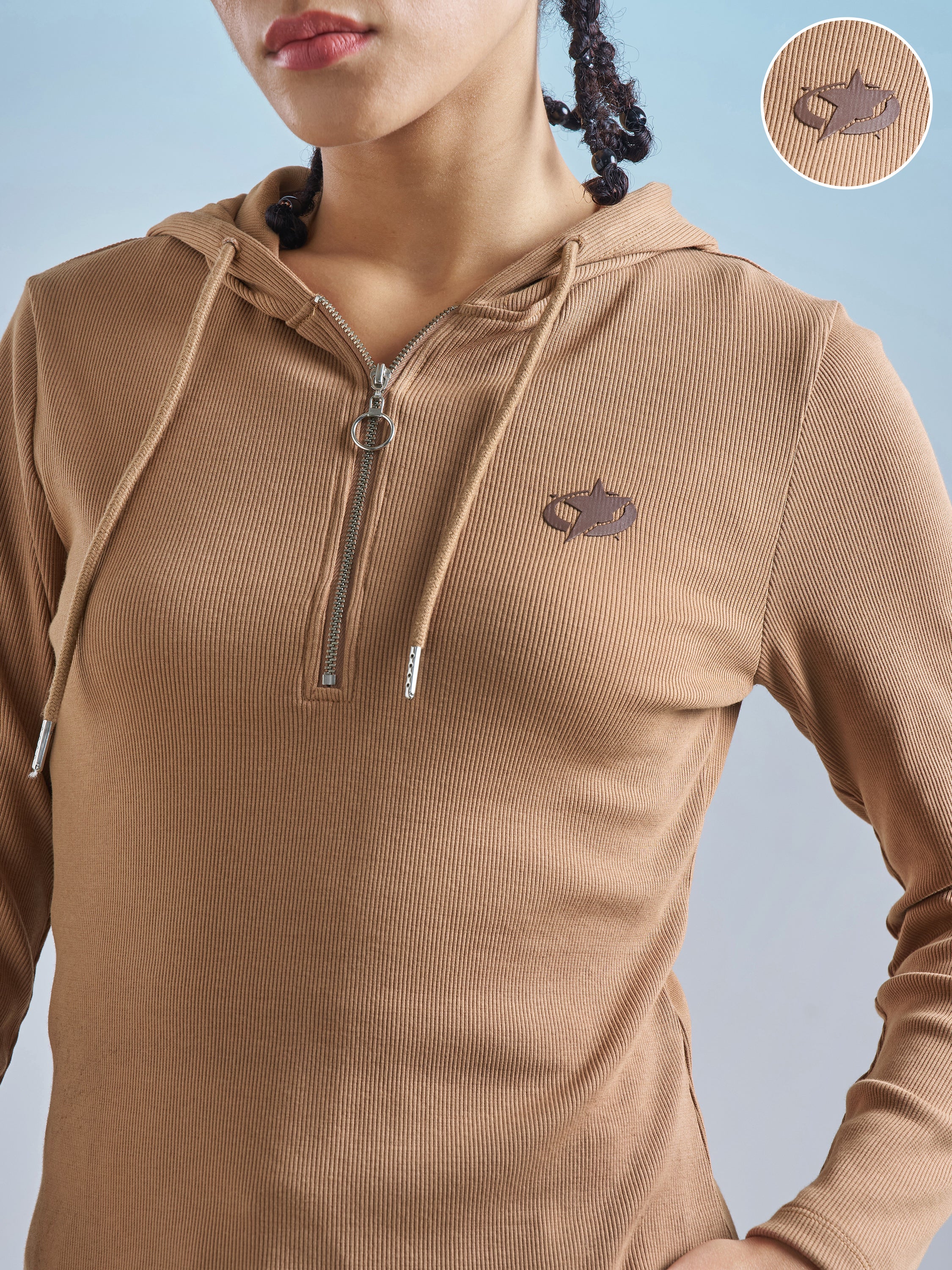 Street By Tokyo Talkies Women Brown Solid Regular Top - Brown - Image 5