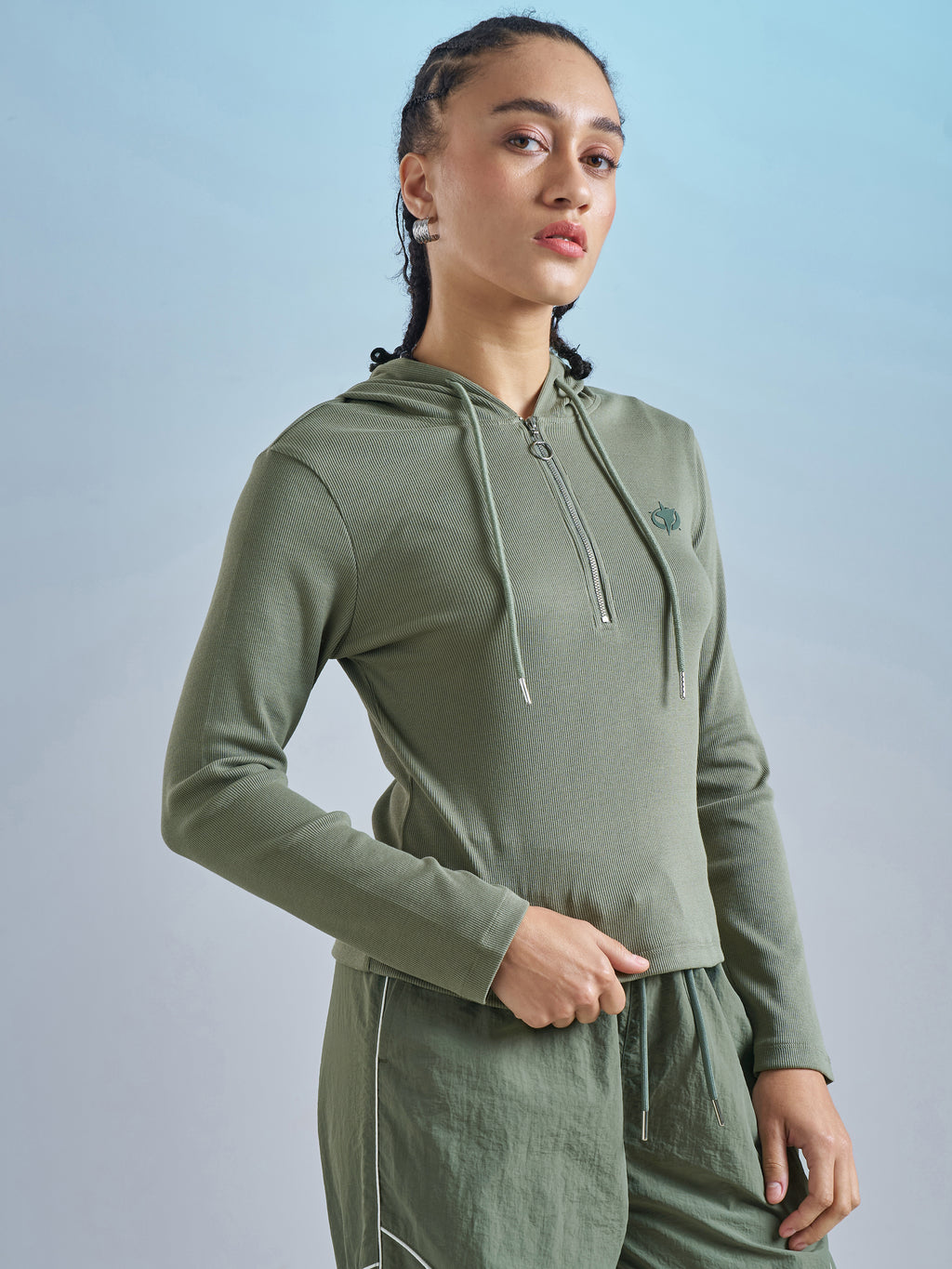 Street By Tokyo Talkies Women Olive Solid Regular Top - Olive - Image 6