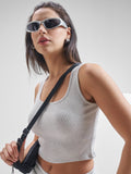 Street By Tokyo Talkies Women Grey Solid Regular Top - Grey - Image 1