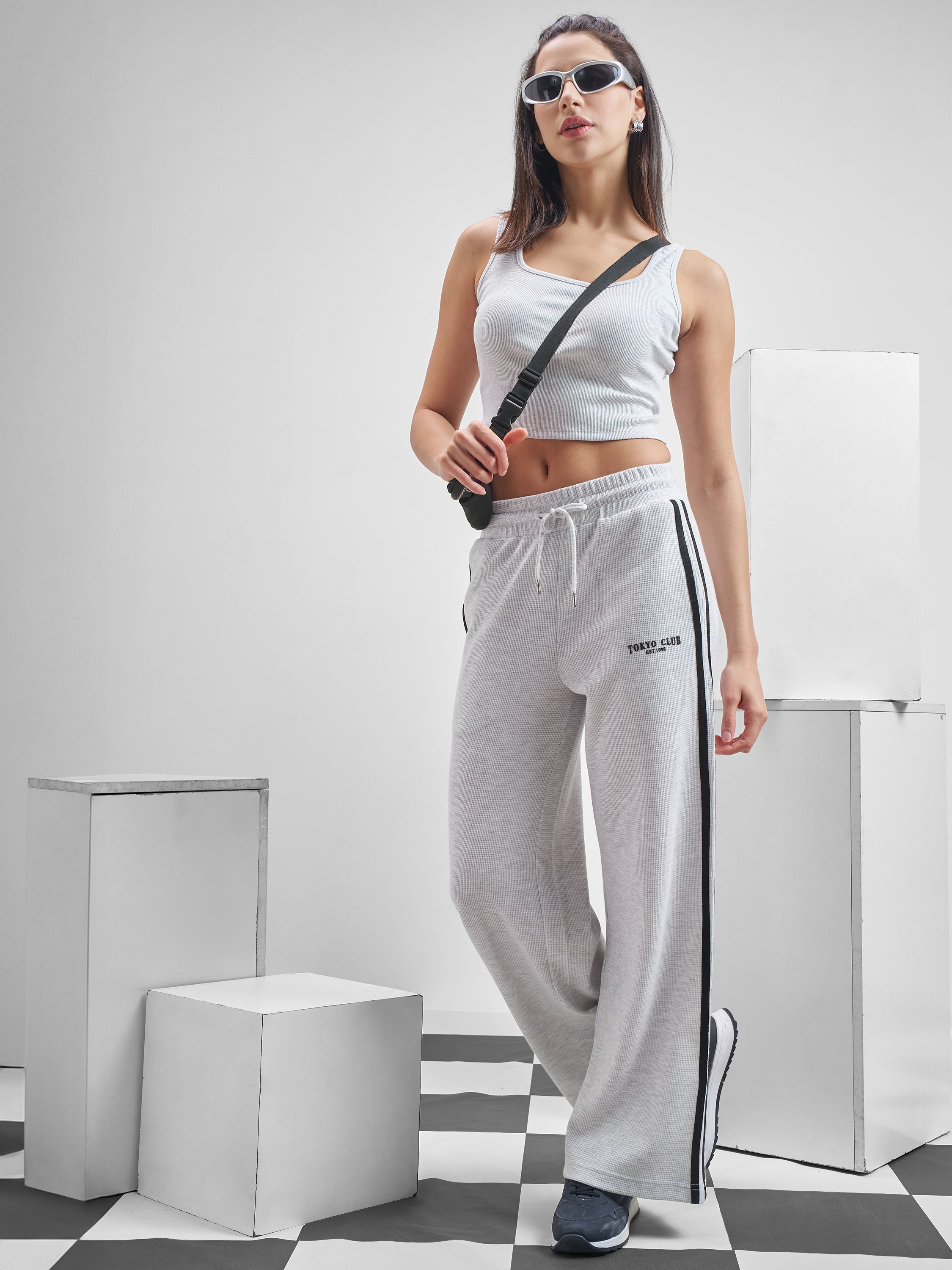 Street By Tokyo Talkies Women Grey Solid Regular Top - Grey - Image 2