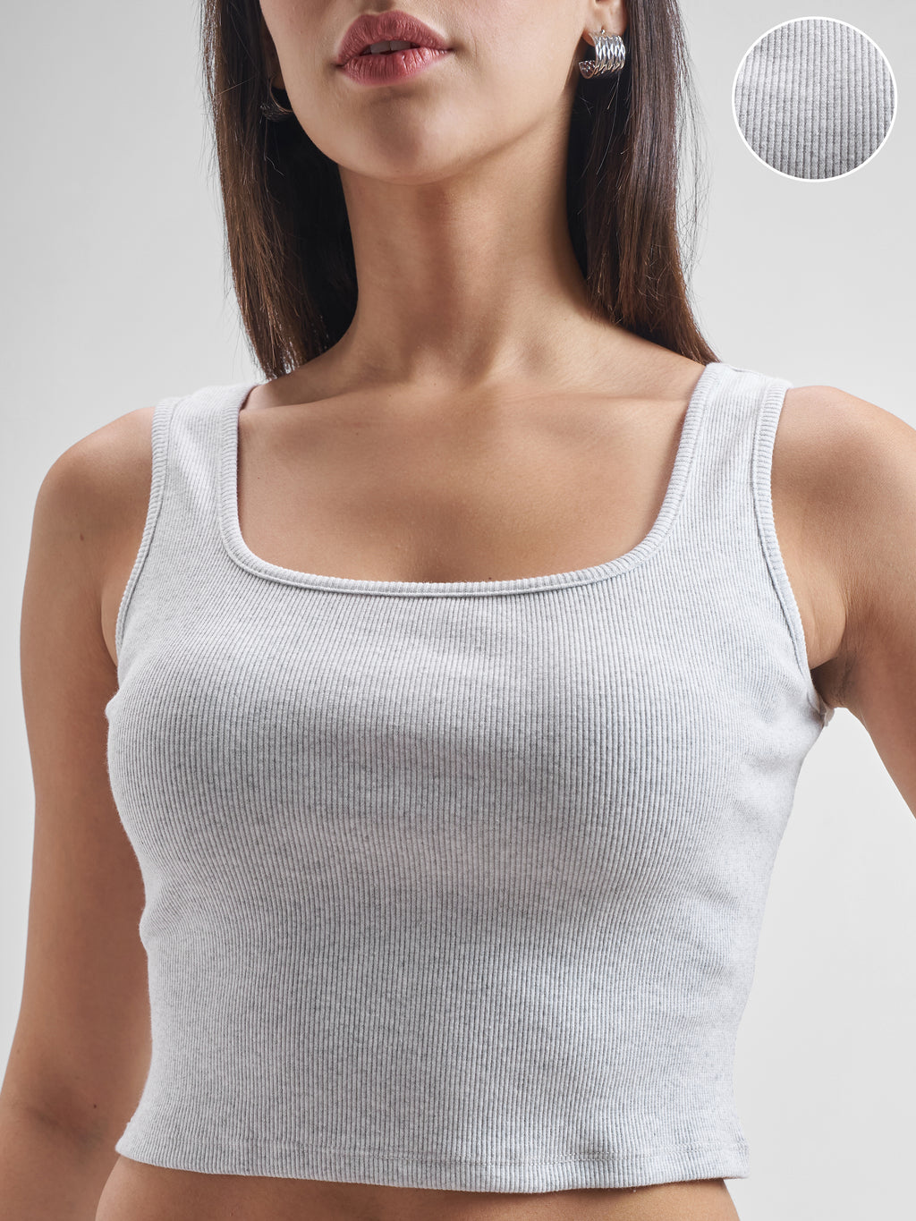 Street By Tokyo Talkies Women Grey Solid Regular Top - Grey - Image 5