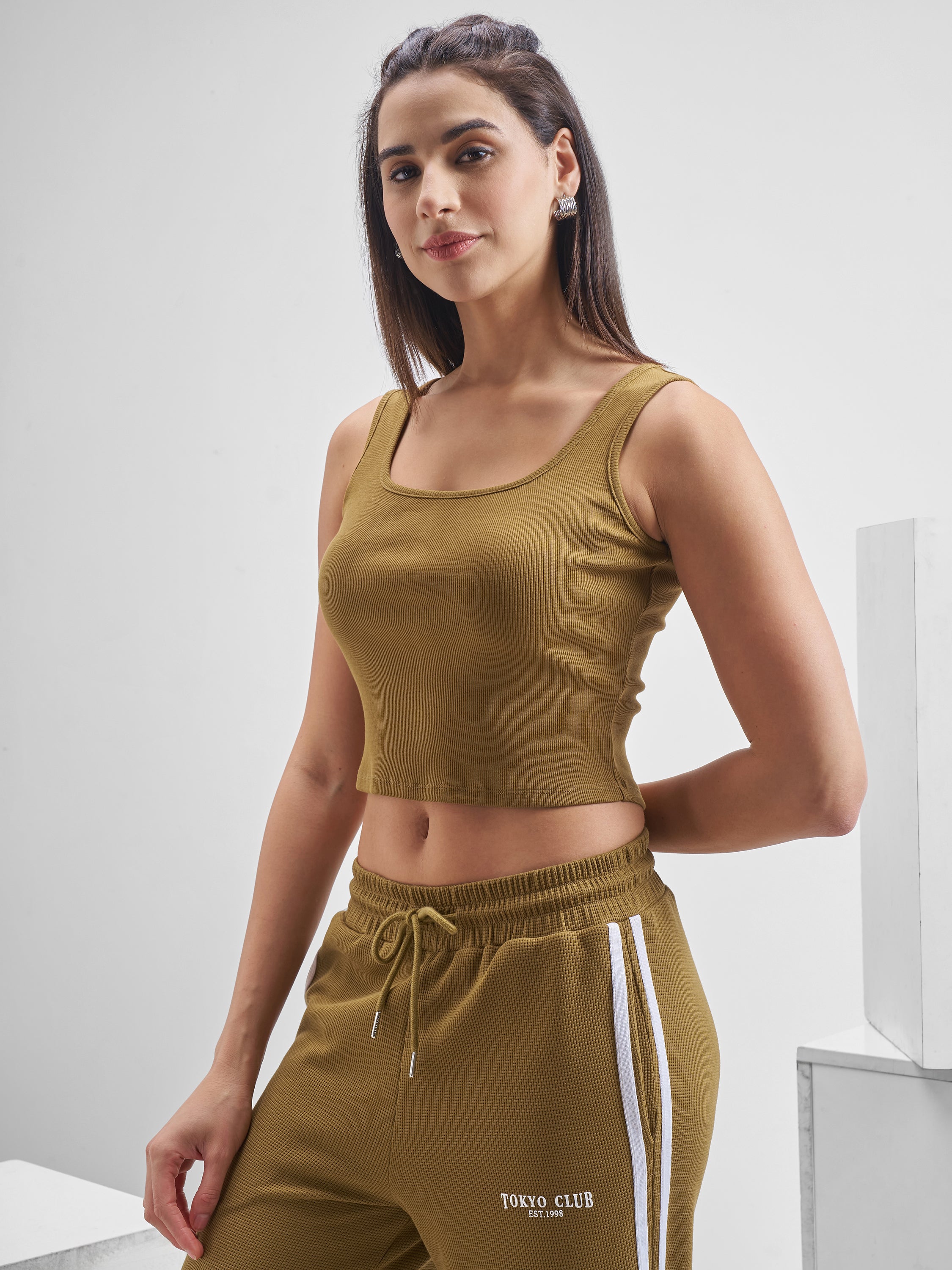 Street By Tokyo Talkies Women Brown Solid Regular Top - Brown - Image 4