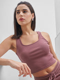 Street By Tokyo Talkies Women Mauve Solid Regular Top - Mauve - Image 1