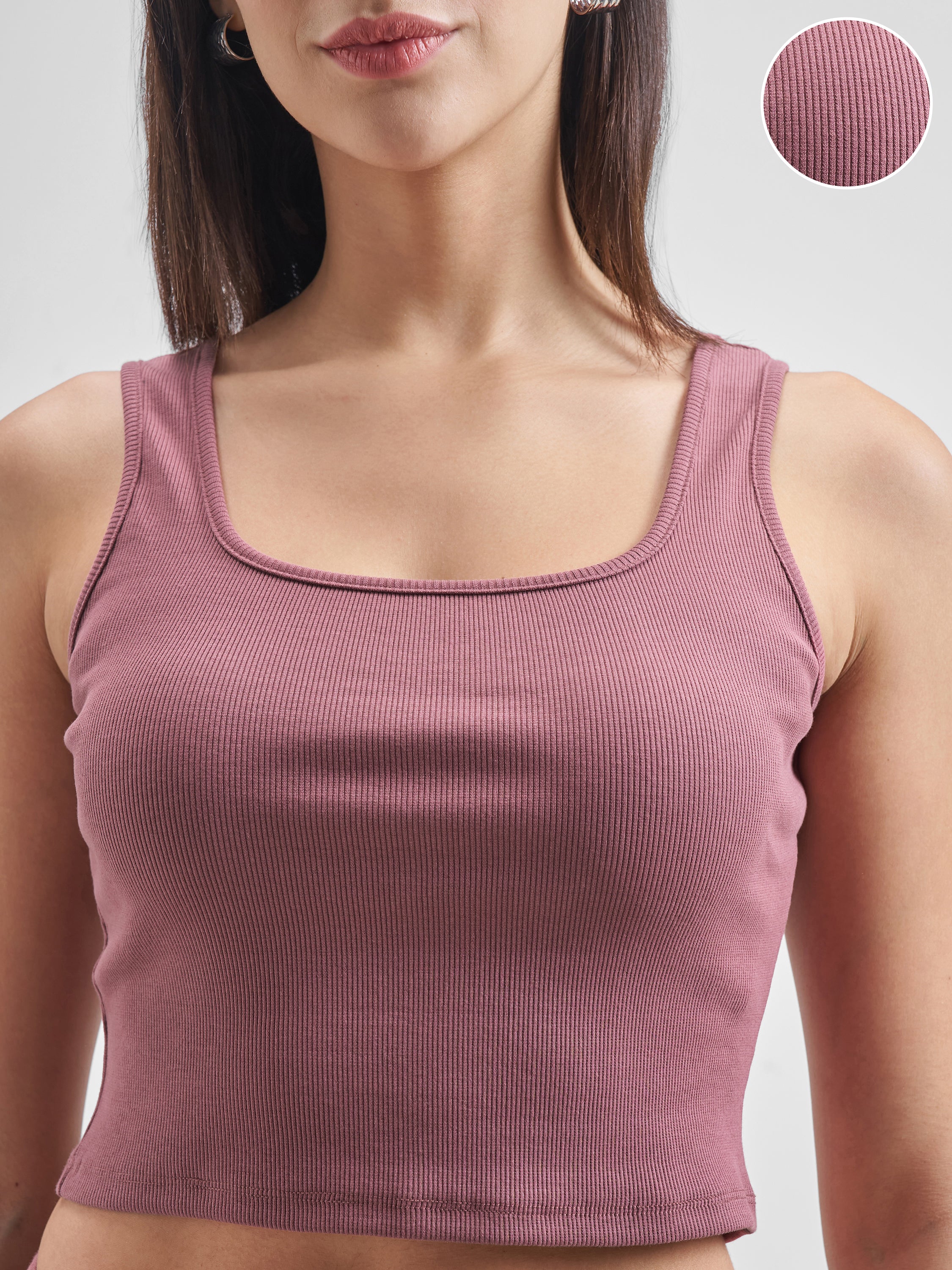 Street By Tokyo Talkies Women Mauve Solid Regular Top - Mauve - Image 5
