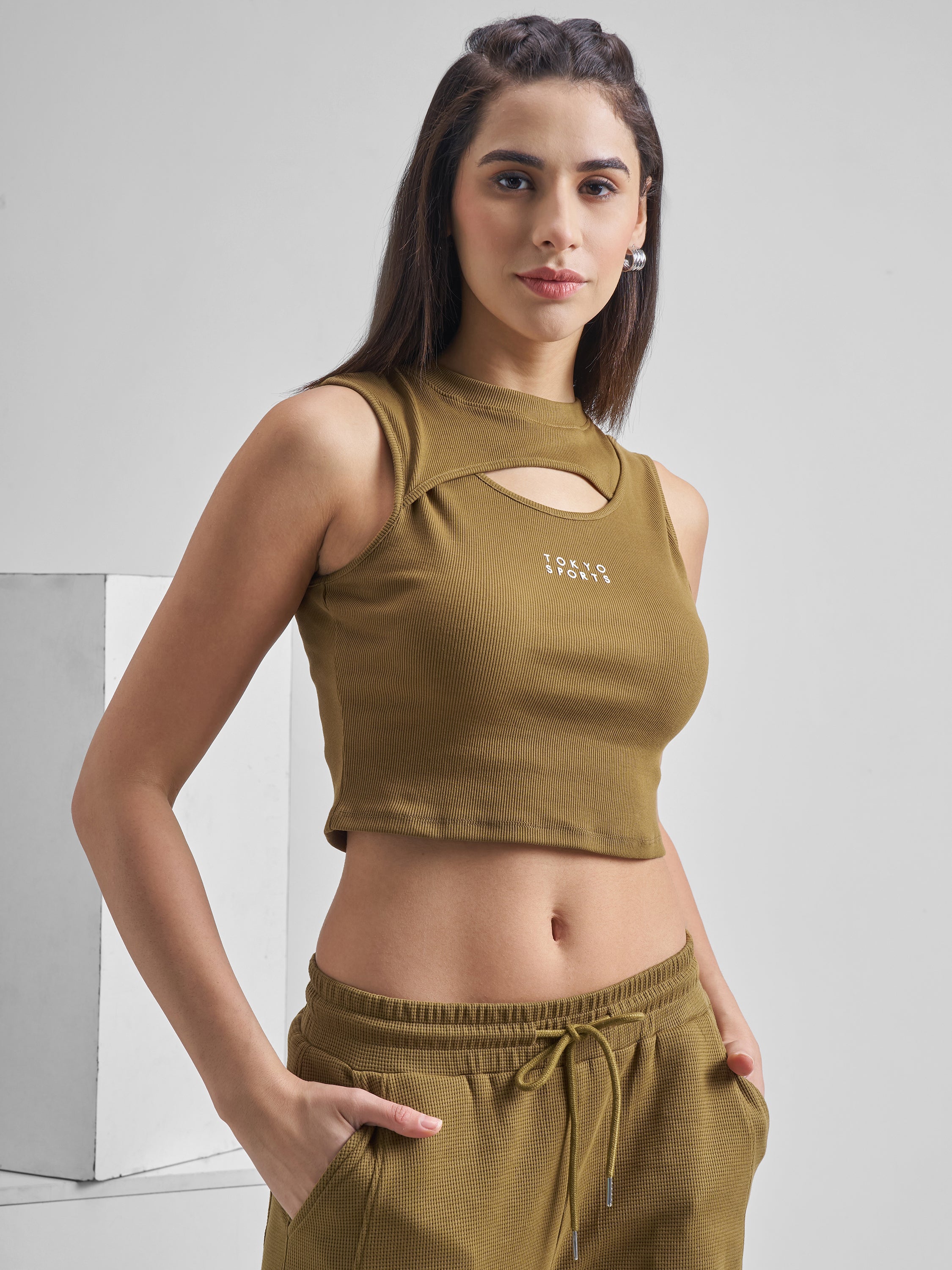 Street By Tokyo Talkies Women Brown Solid Regular Top - Brown - Image 6