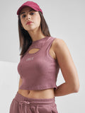 Street By Tokyo Talkies Women Mauve Solid Regular Top - Mauve - Image 1