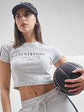 Street By Tokyo Talkies Women Grey Printed Regular Top - Grey - Image 1
