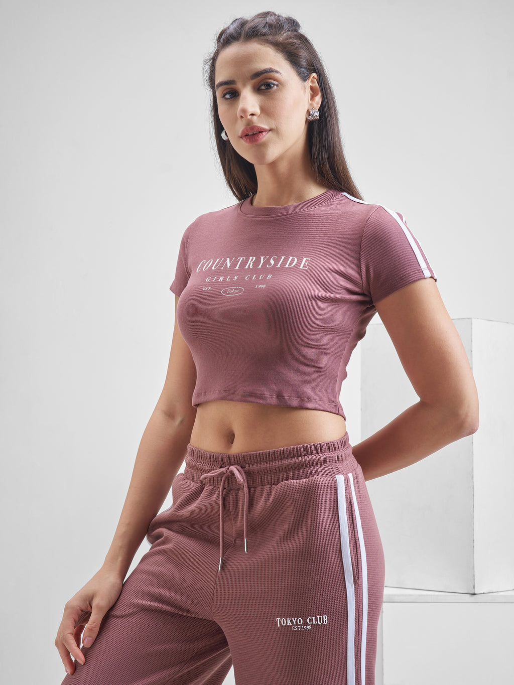 Street By Tokyo Talkies Women Mauve Printed Regular Top - Mauve - Image 4