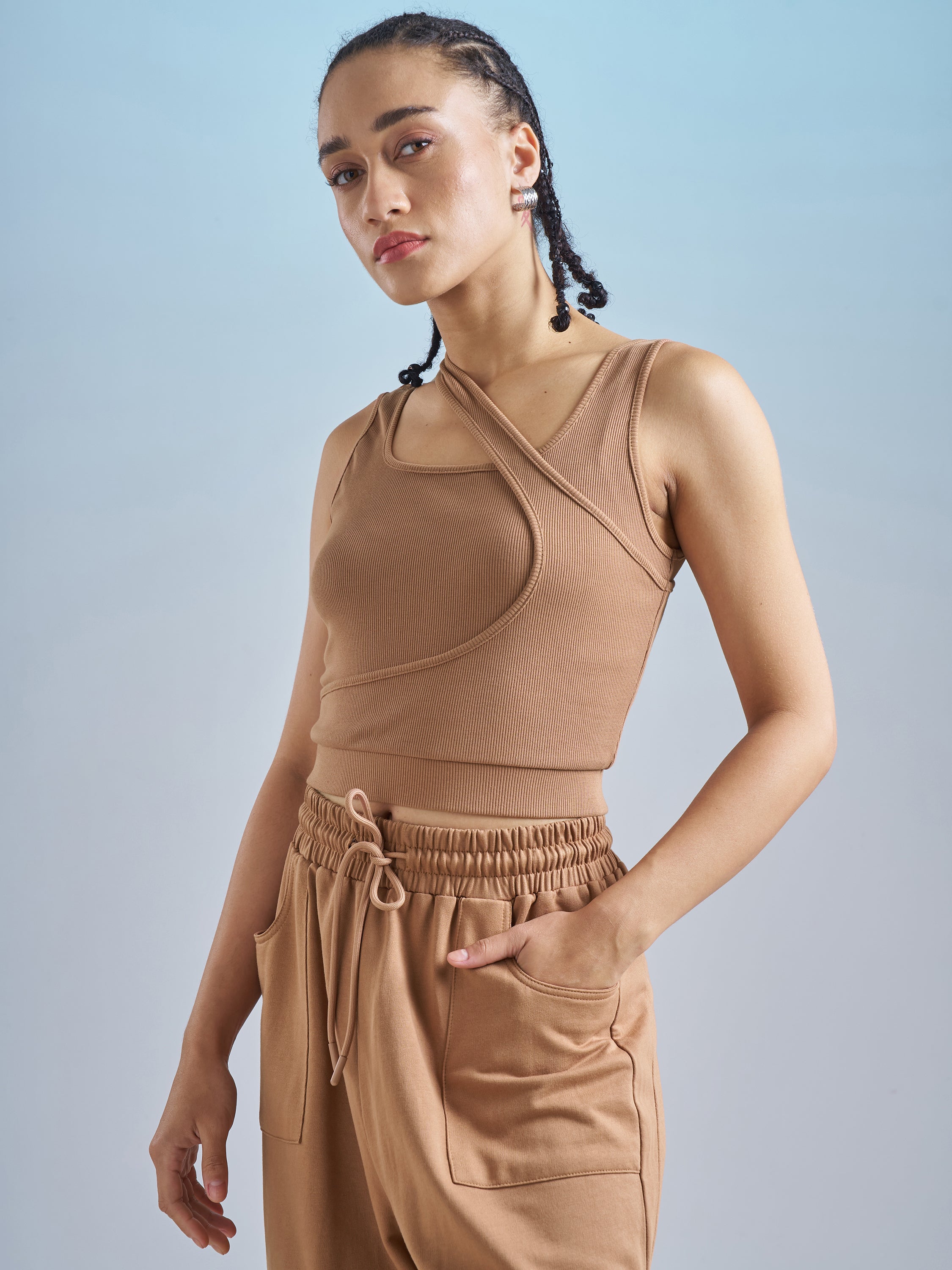 Street By Tokyo Talkies Women Brown Solid Regular Top - Brown - Image 4