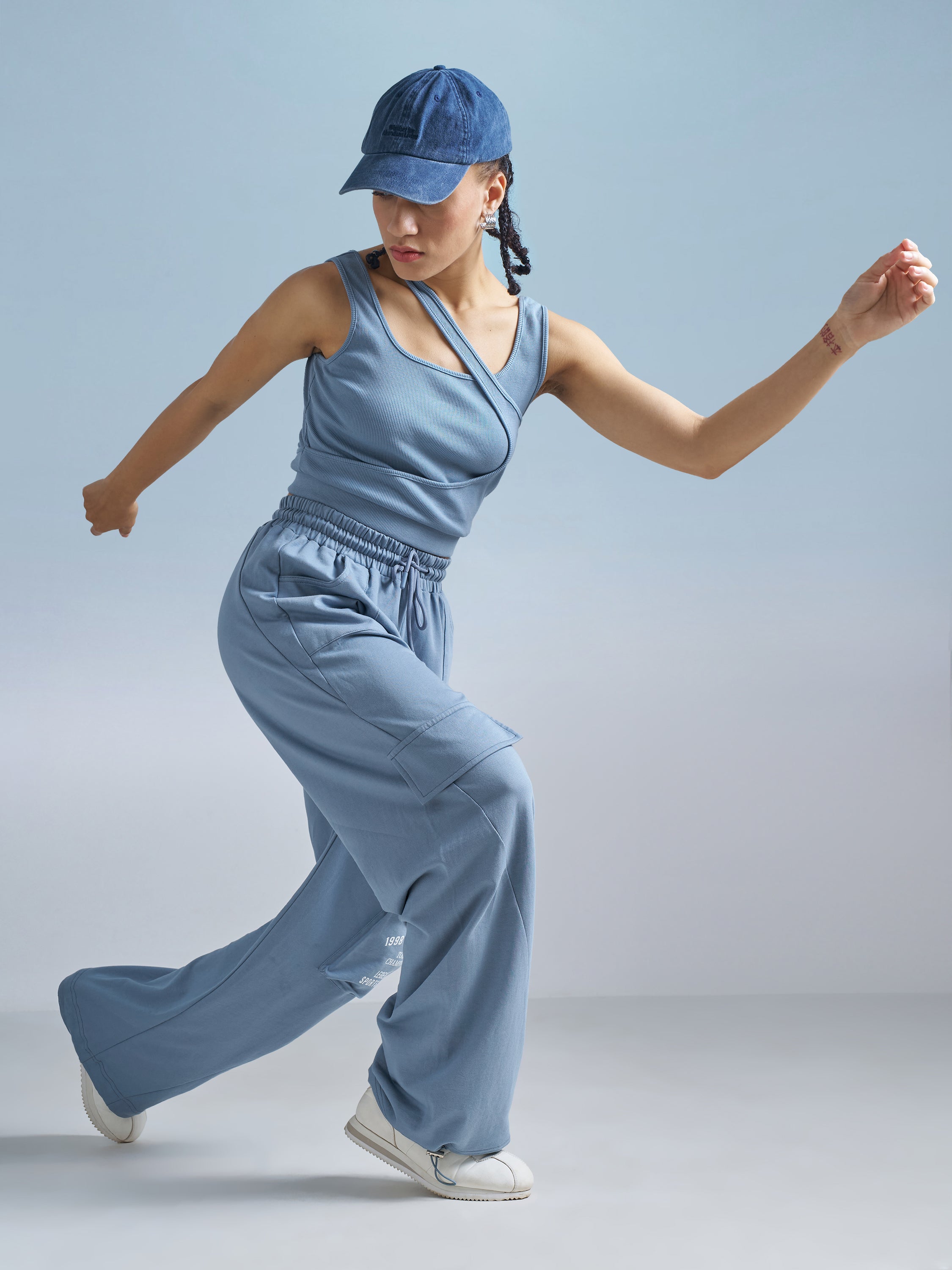 Street By Tokyo Talkies Women Blue Solid Regular Top - Blue - Image 2