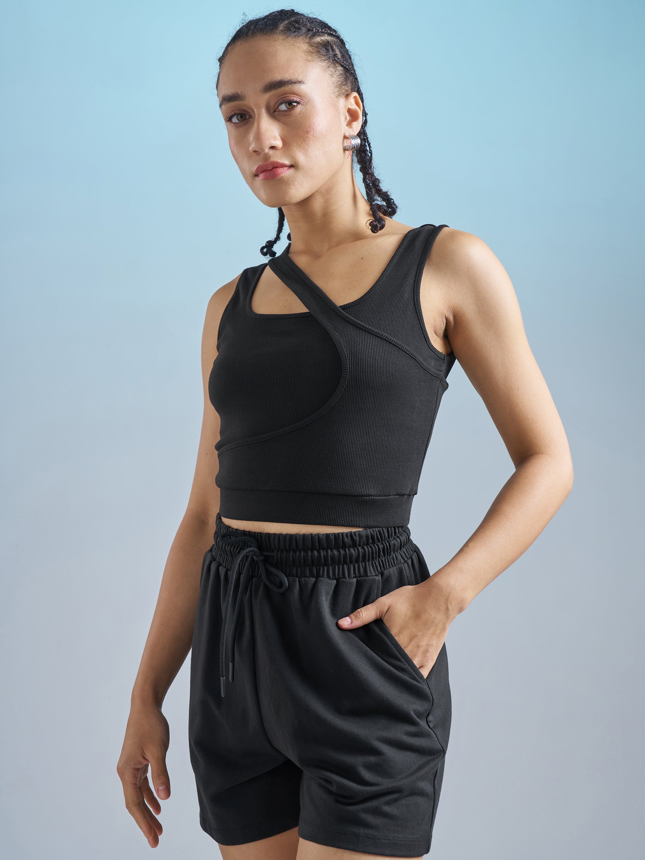 Street By Tokyo Talkies Women Black Solid Regular Top - Black - Image 4