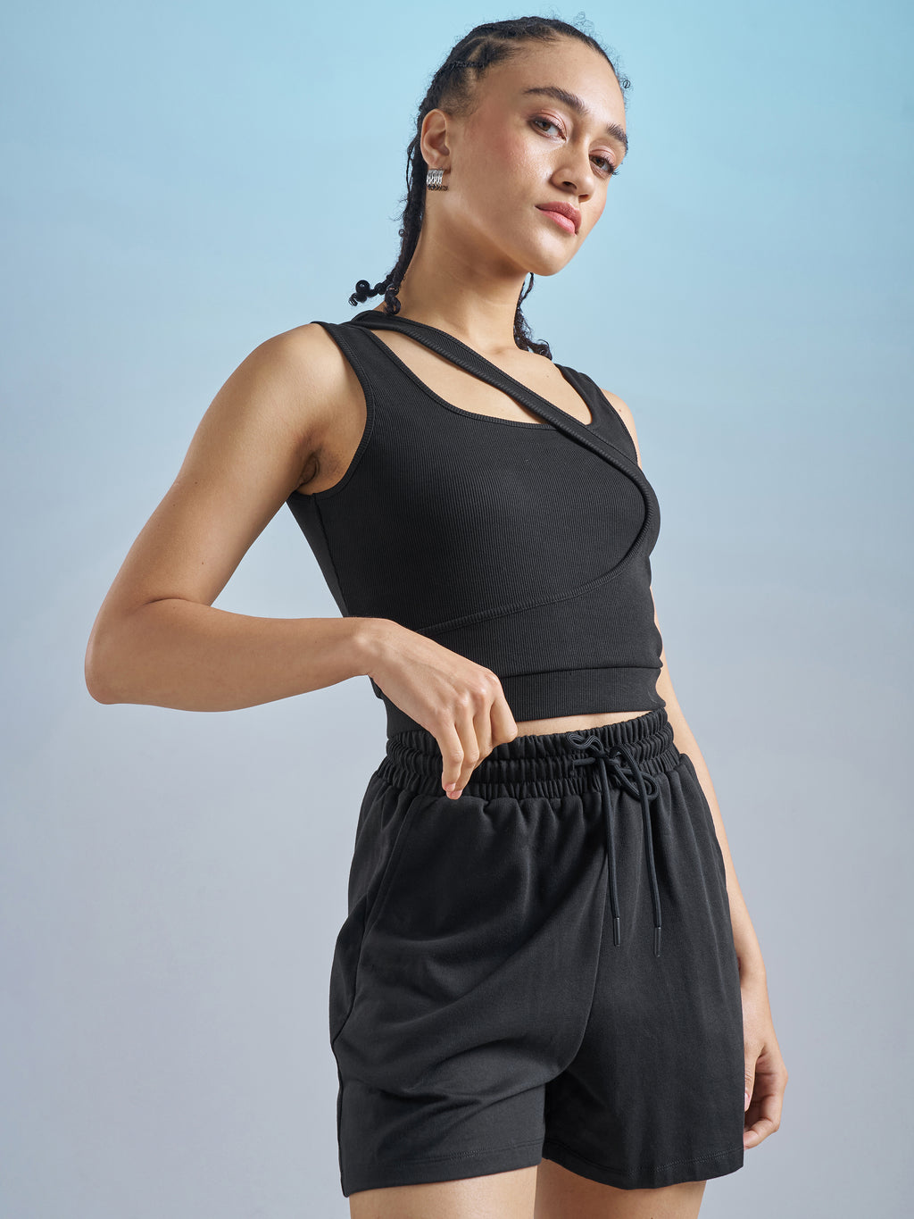 Street By Tokyo Talkies Women Black Solid Regular Top - Black - Image 6