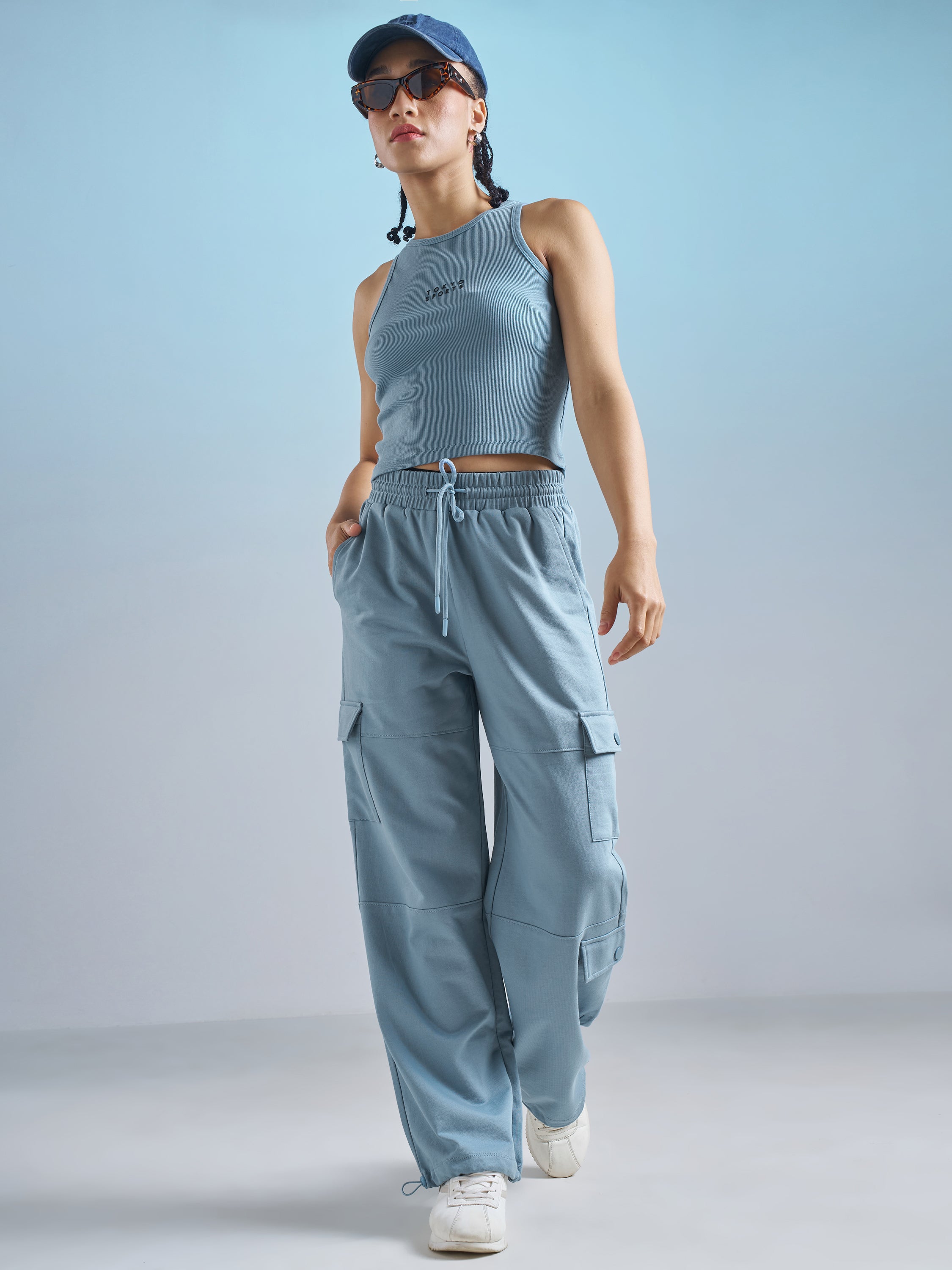 Street By Tokyo Talkies Women Blue Solid Regular Top - Blue - Image 2