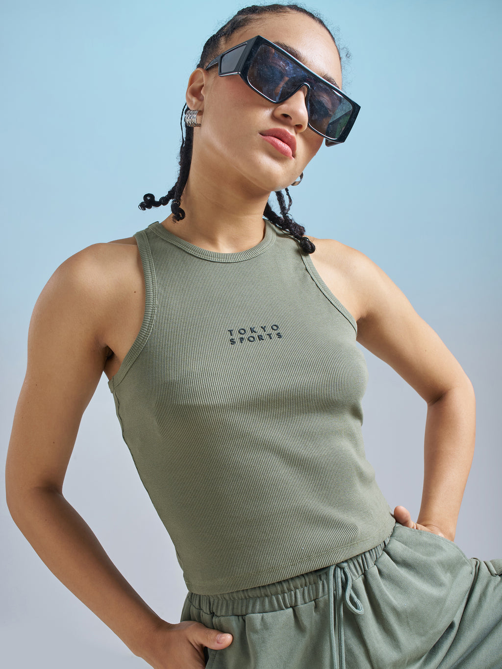 Street By Tokyo Talkies Women Olive Solid Regular Top - Olive - Image 1