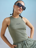 Street By Tokyo Talkies Women Olive Solid Regular Top - Olive - Image 1