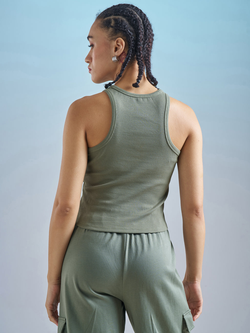Street By Tokyo Talkies Women Olive Solid Regular Top - Olive - Image 3