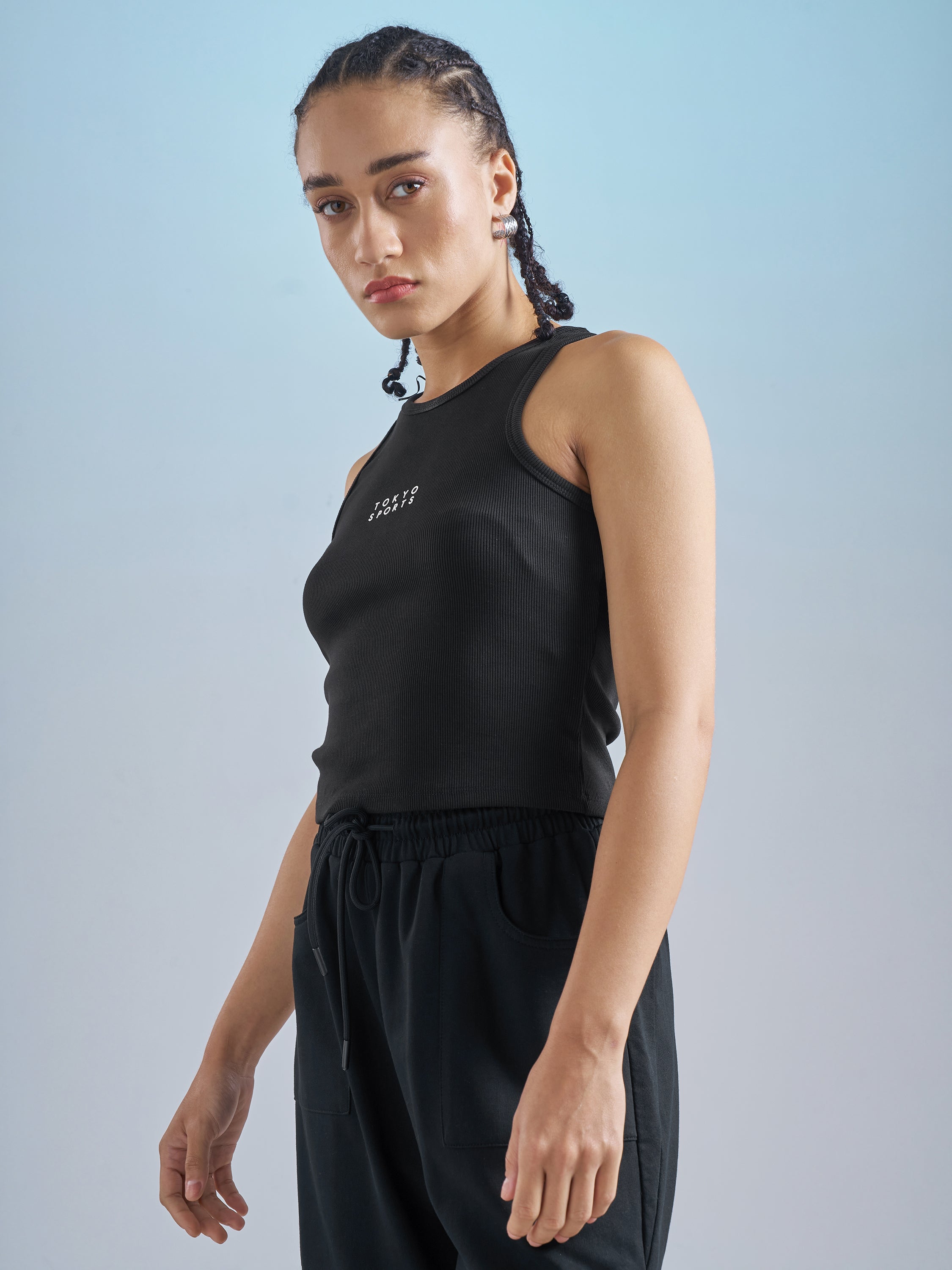 Street By Tokyo Talkies Women Black Solid Regular Top - Black - Image 4
