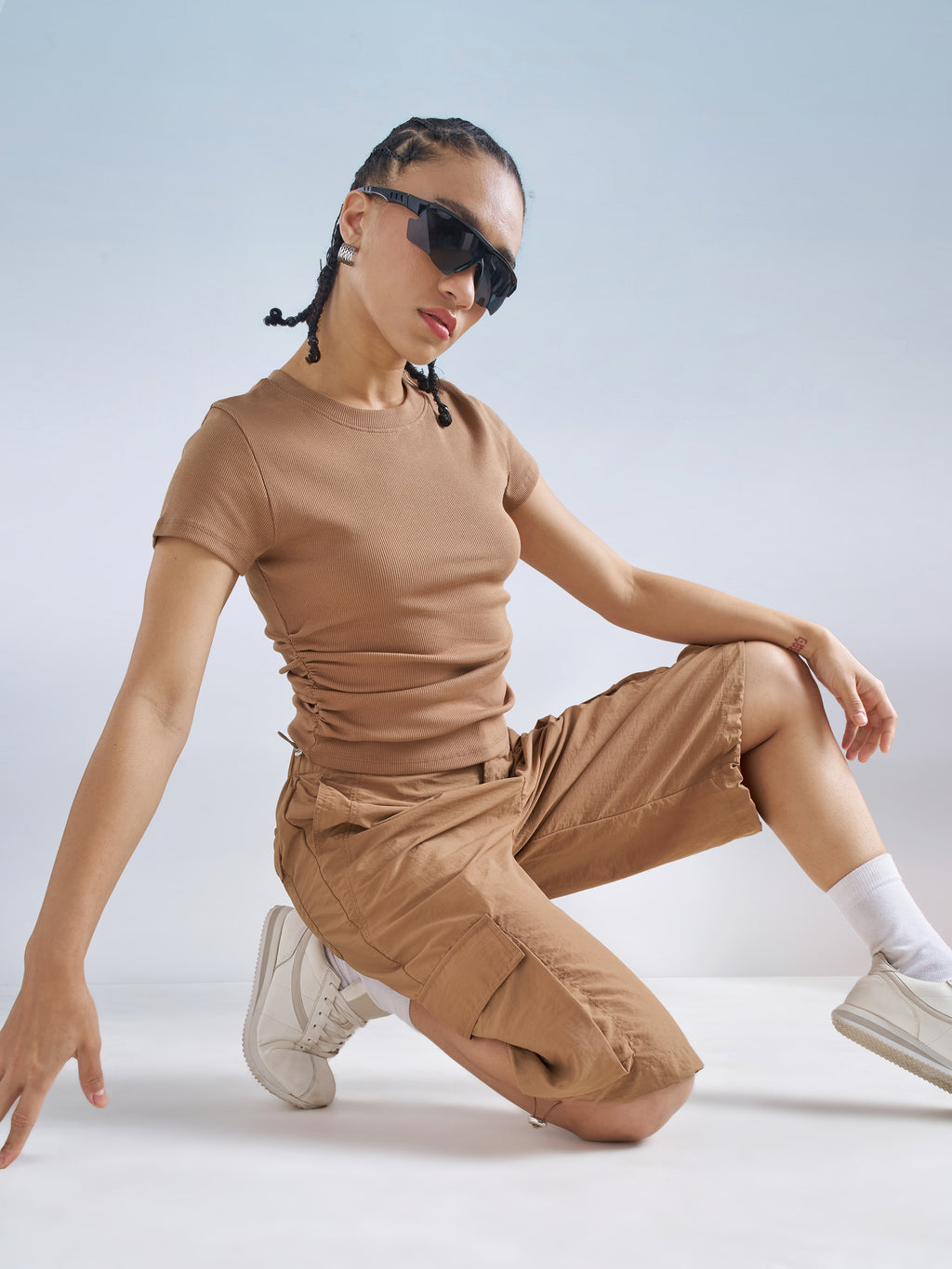 Street By Tokyo Talkies Women Brown Solid Regular Top - Brown - Image 2