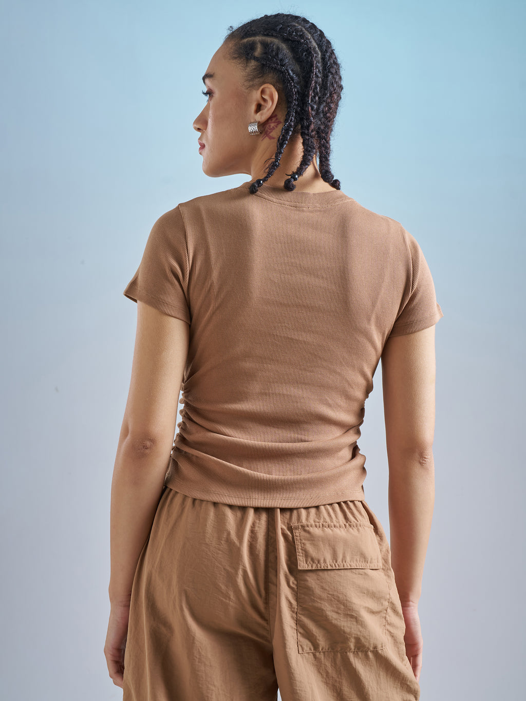 Street By Tokyo Talkies Women Brown Solid Regular Top - Brown - Image 3