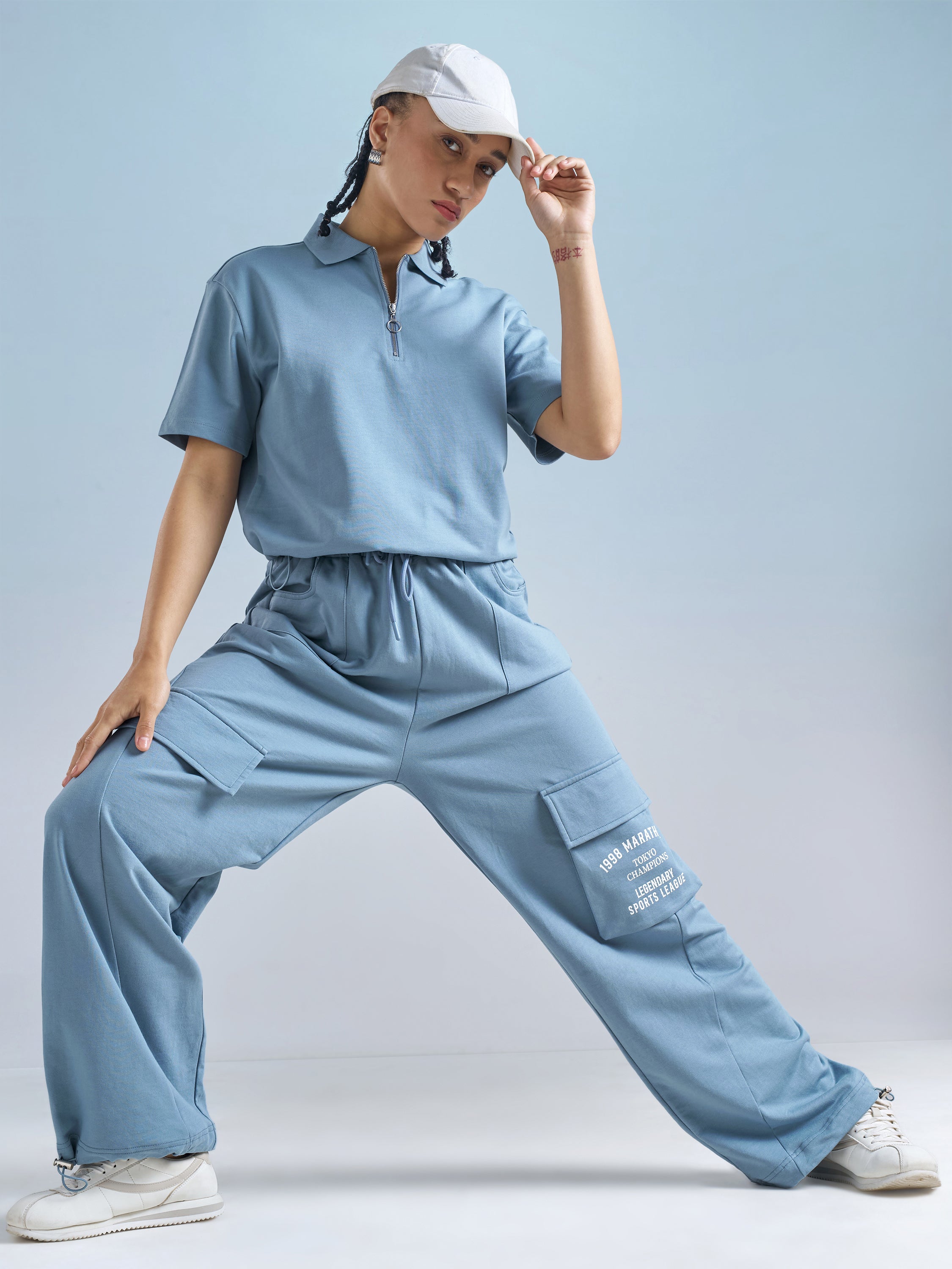 Street By Tokyo Talkies Women Blue Solid Regular Top - Blue - Image 2