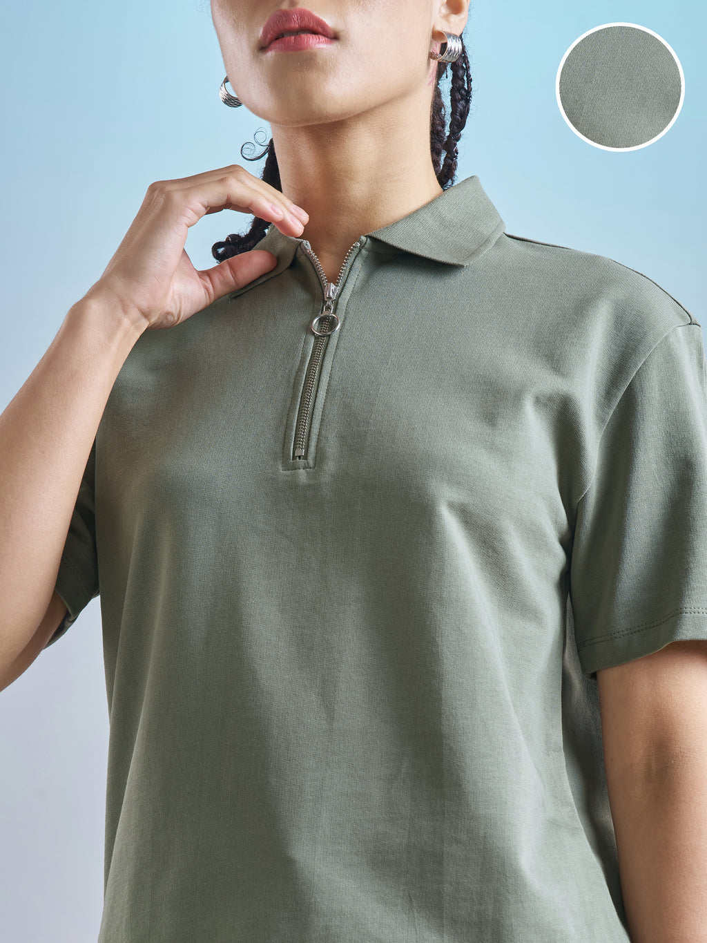 Street By Tokyo Talkies Women Olive Solid Regular Top - Olive - Image 5