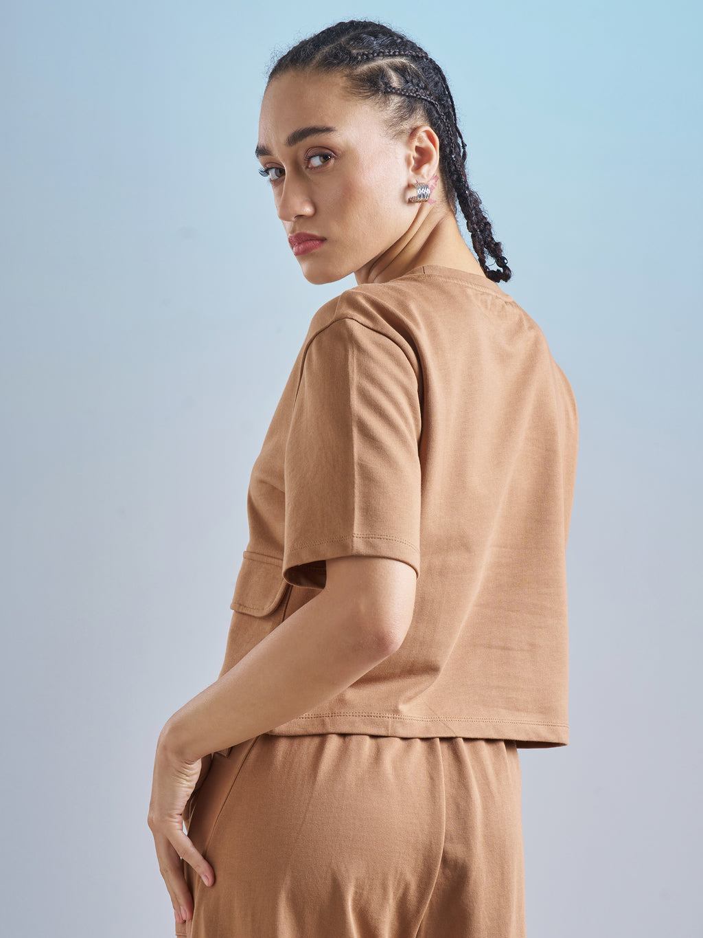 Street By Tokyo Talkies Women Brown Solid Regular Top - Brown - Image 3