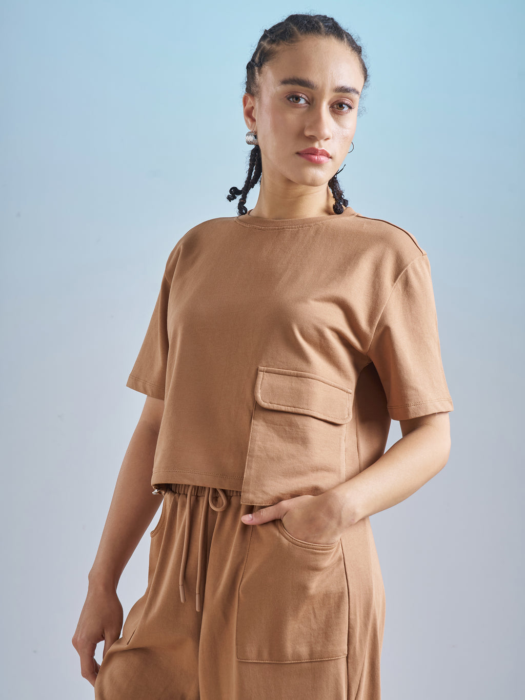 Street By Tokyo Talkies Women Brown Solid Regular Top - Brown - Image 4