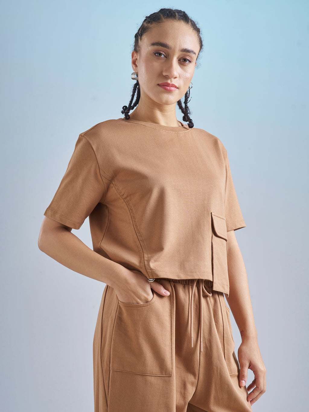 Street By Tokyo Talkies Women Brown Solid Regular Top - Brown - Image 6