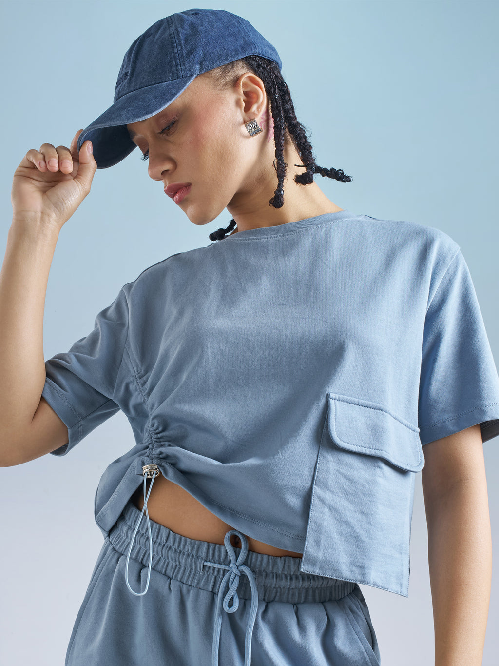 Street By Tokyo Talkies Women Blue Solid Regular Top - Blue - Image 1