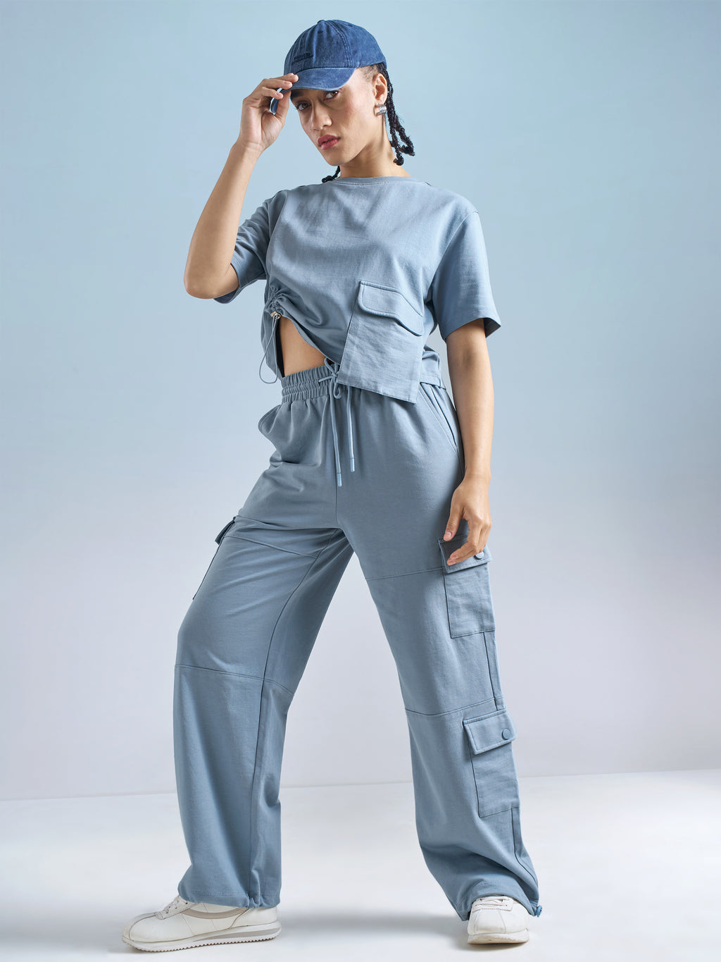 Street By Tokyo Talkies Women Blue Solid Regular Top - Blue - Image 2