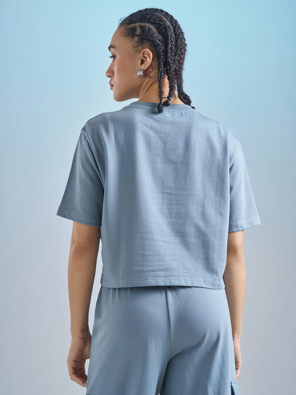 Street By Tokyo Talkies Women Blue Solid Regular Top - Blue - Image 3