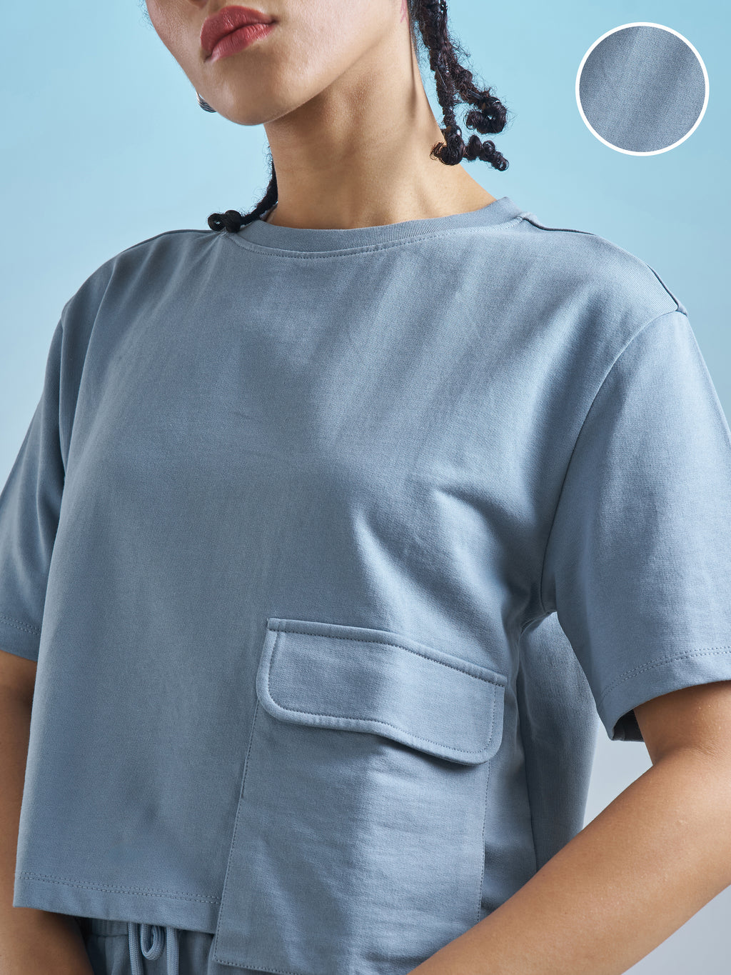Street By Tokyo Talkies Women Blue Solid Regular Top - Blue - Image 5