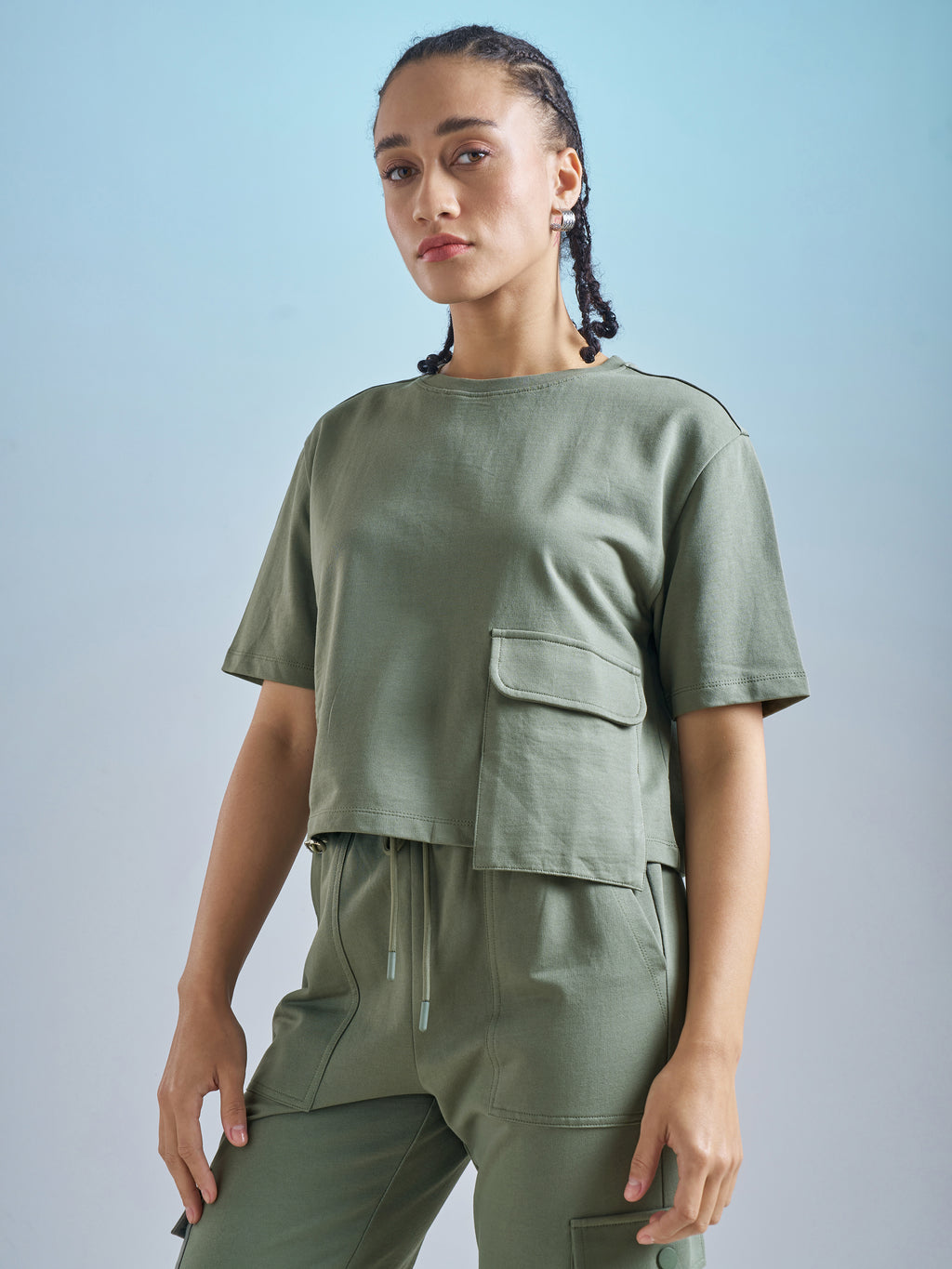 Street By Tokyo Talkies Women Olive Solid Regular Top - Olive - Image 4