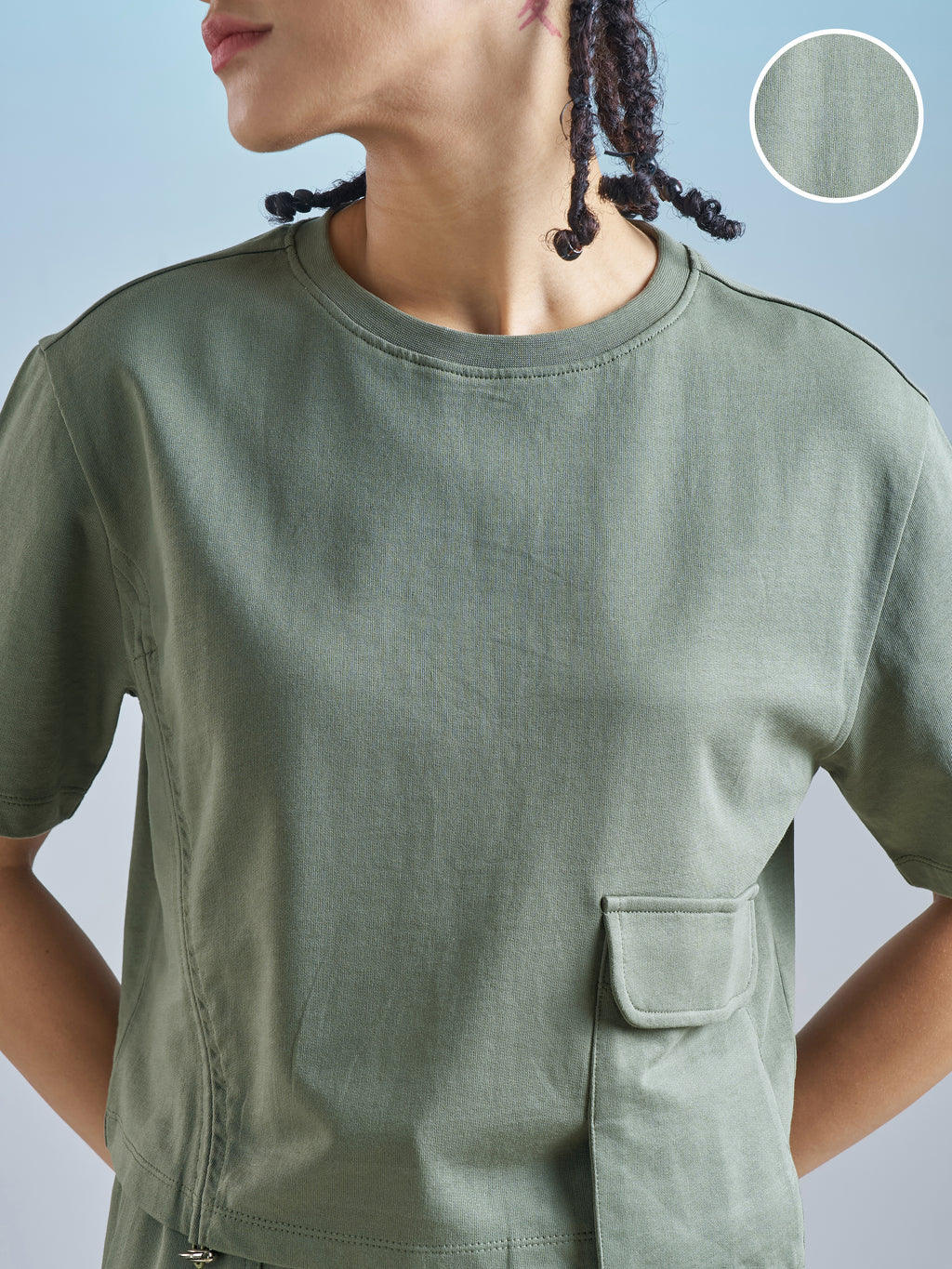 Street By Tokyo Talkies Women Olive Solid Regular Top - Olive - Image 5