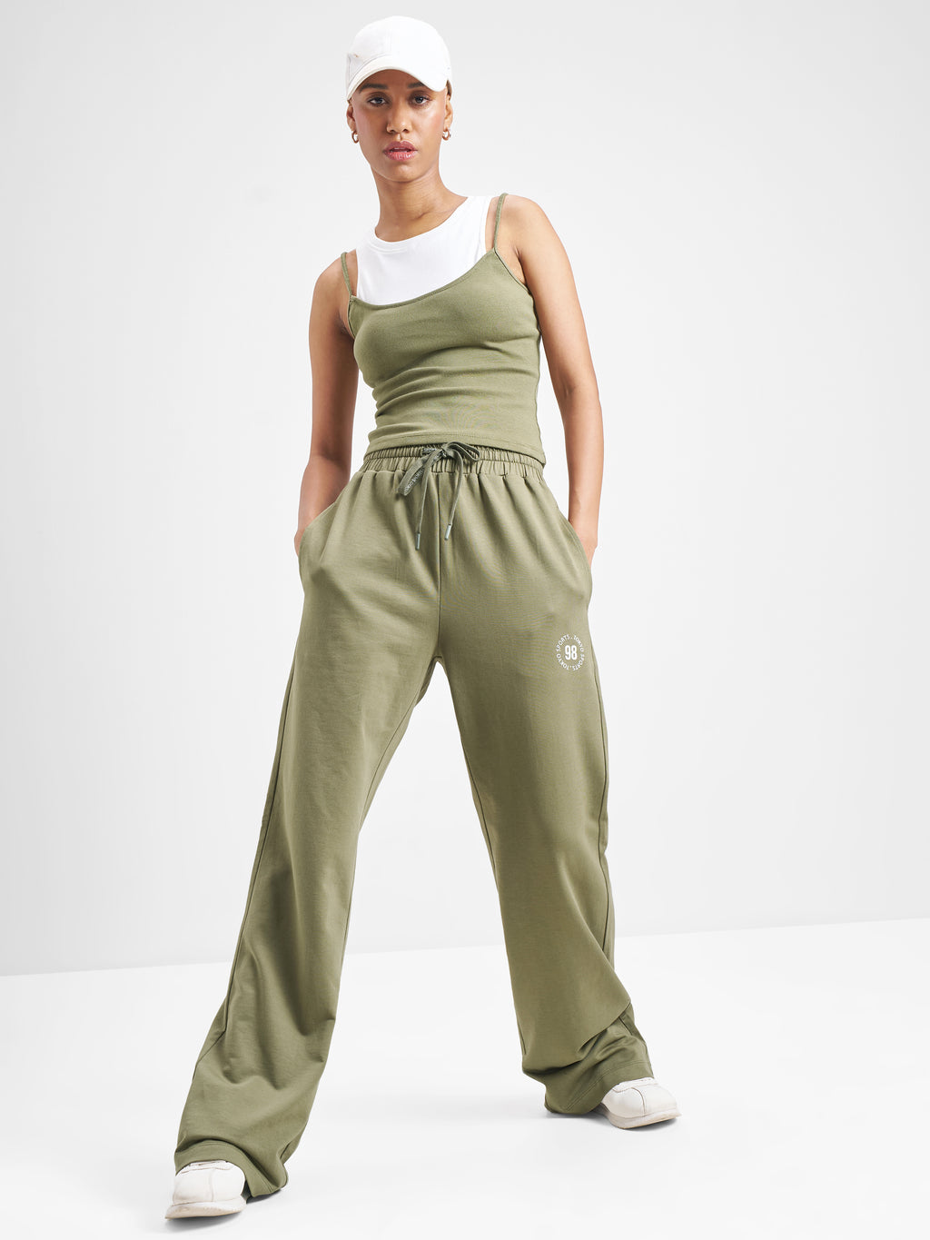 Street By Tokyo Talkies Women Olive Solid Tank Top - Olive - Image 2