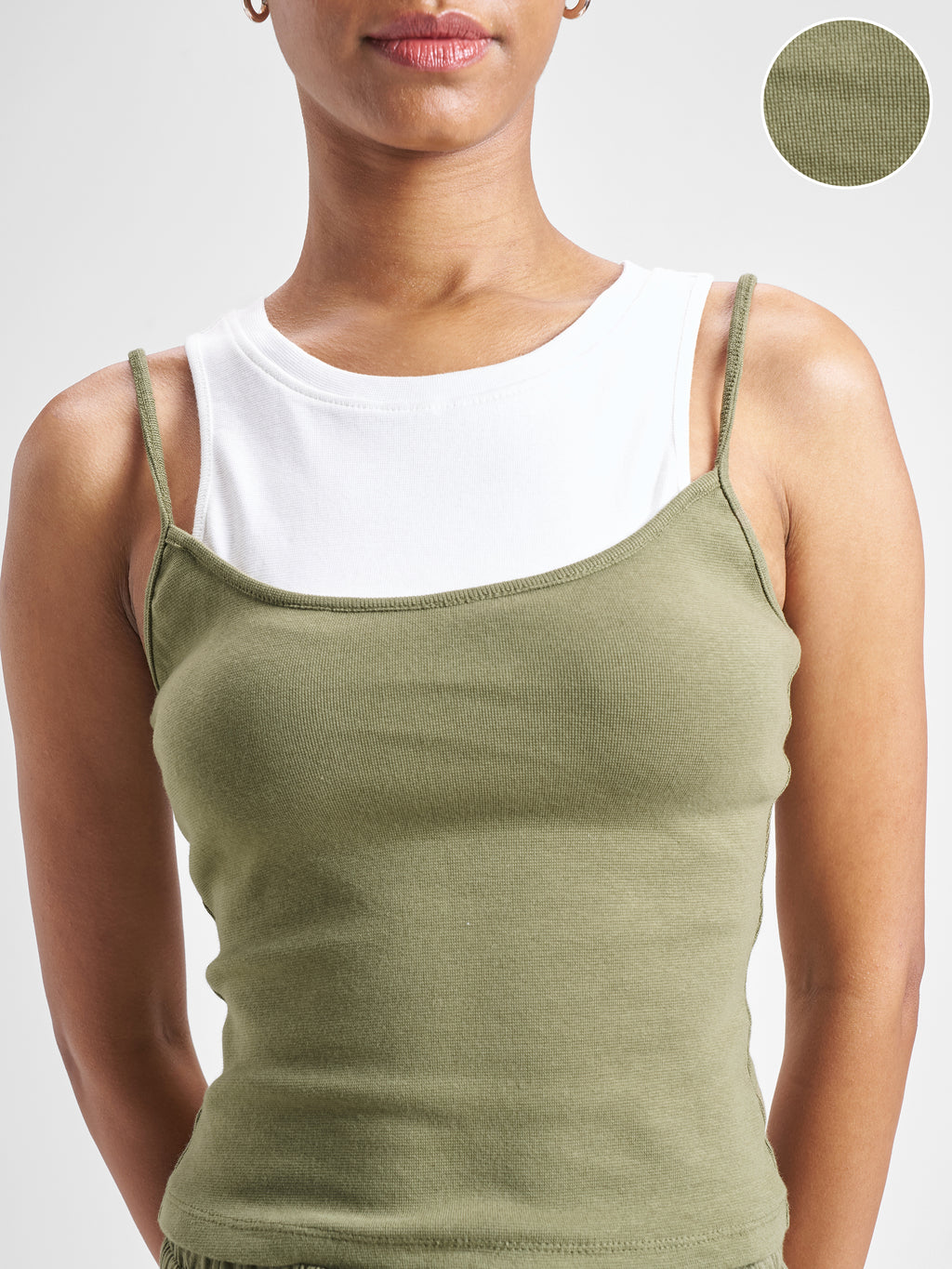 Street By Tokyo Talkies Women Olive Solid Tank Top - Olive - Image 5