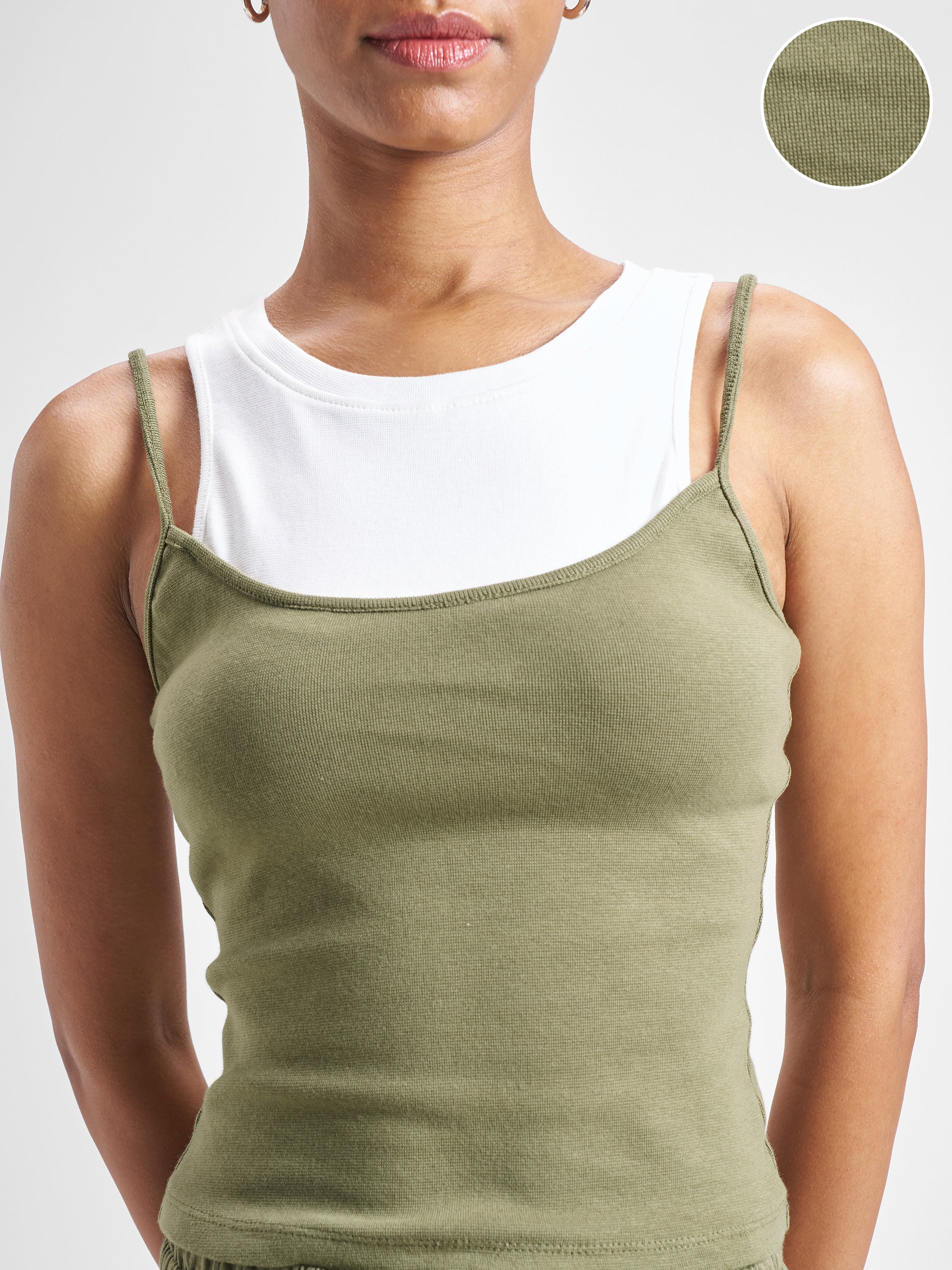 Street By Tokyo Talkies Women Olive Solid Tank Top - Olive - Image 5