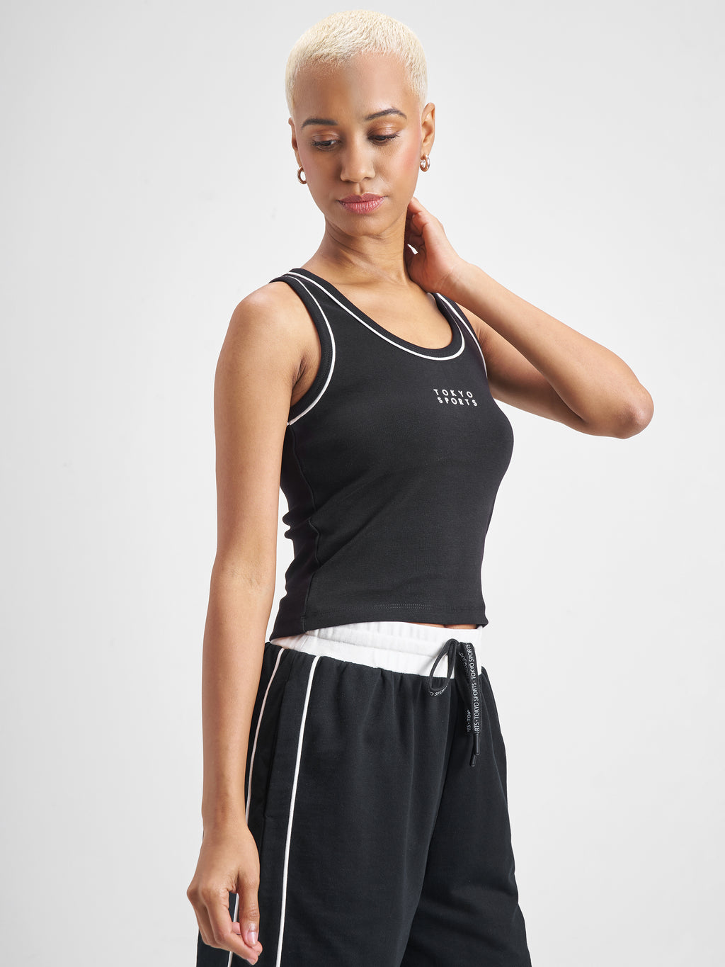 Street By Tokyo Talkies Women Black Printed Tank Top - Black - Image 6