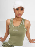 Street By Tokyo Talkies Women Olive Printed Tank Top - Olive - Image 1
