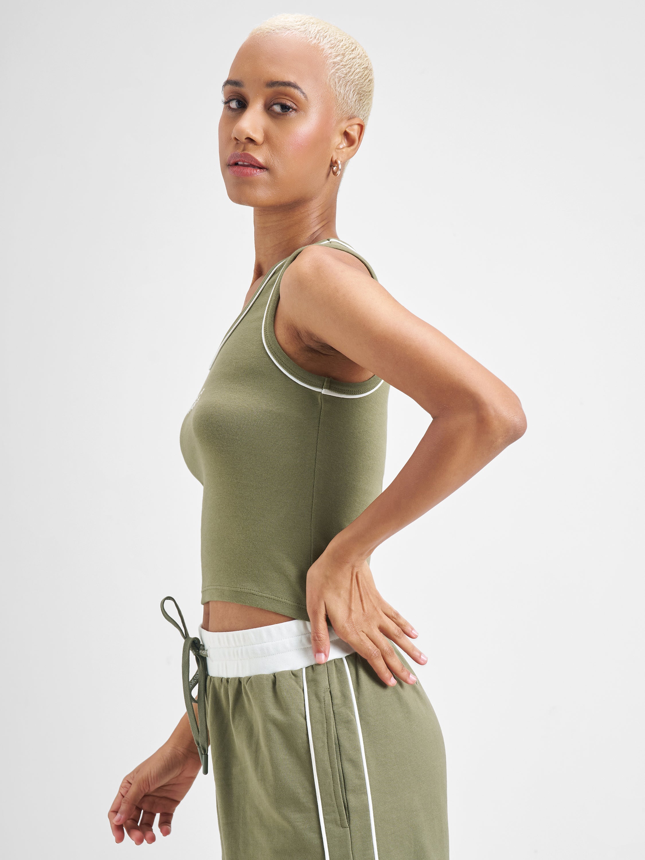 Street By Tokyo Talkies Women Olive Printed Tank Top - Olive - Image 4