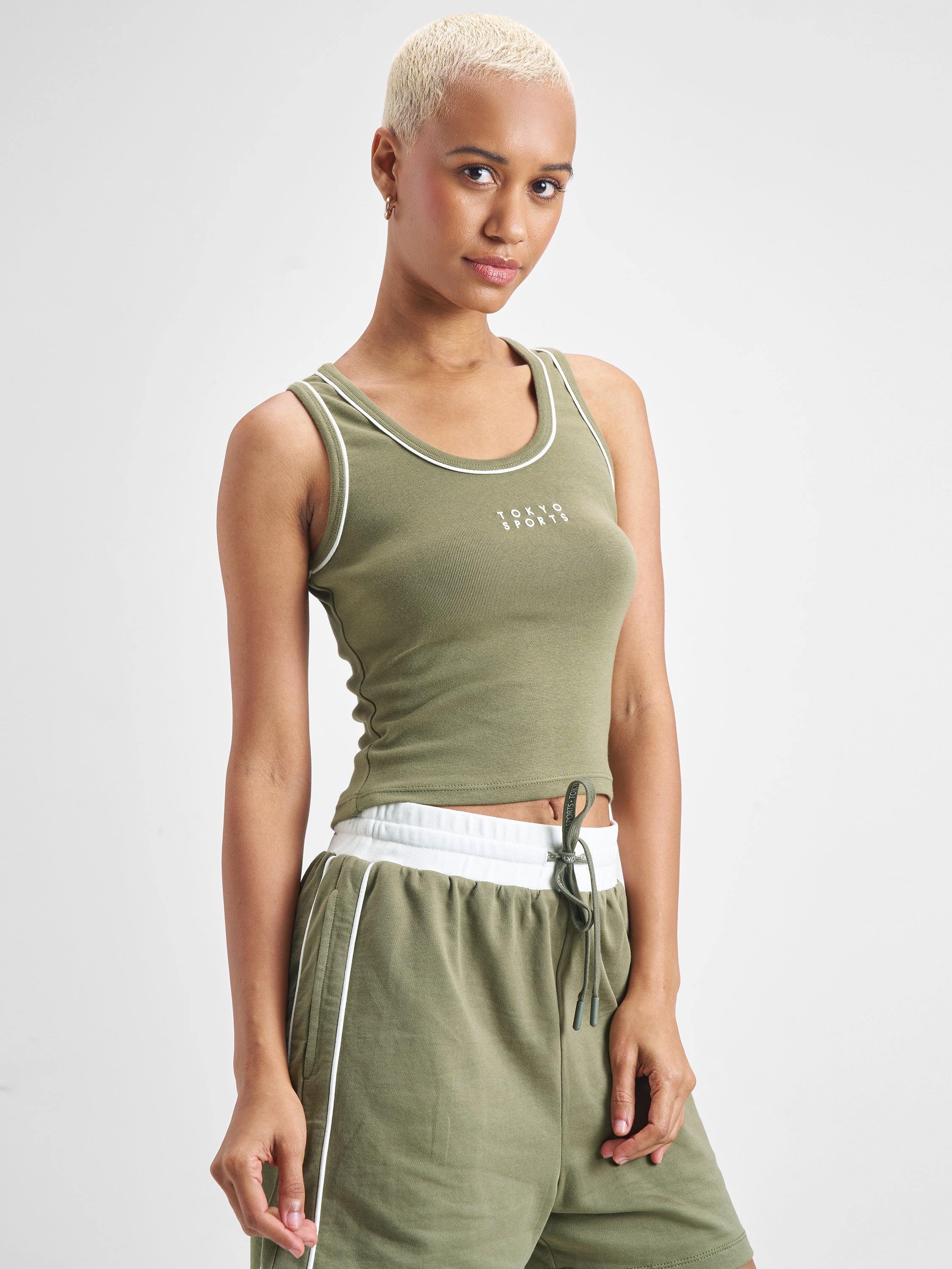 Street By Tokyo Talkies Women Olive Printed Tank Top - Olive - Image 6