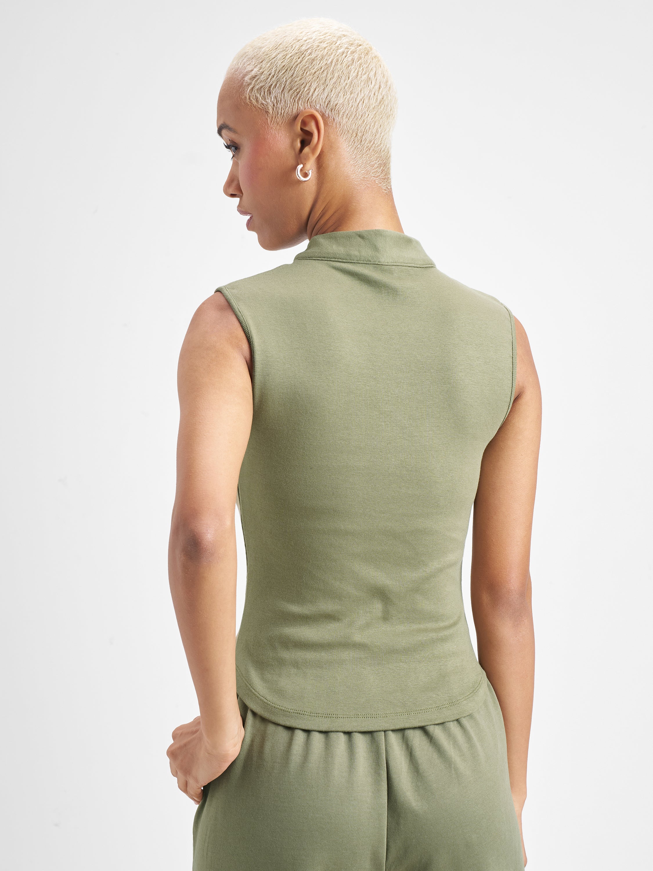 Street By Tokyo Talkies Women Olive Solid Fitted Top - Olive - Image 3