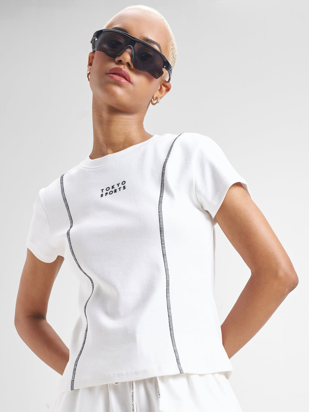 Street By Tokyo Talkies Women White Printed Regular Top - White - Image 1