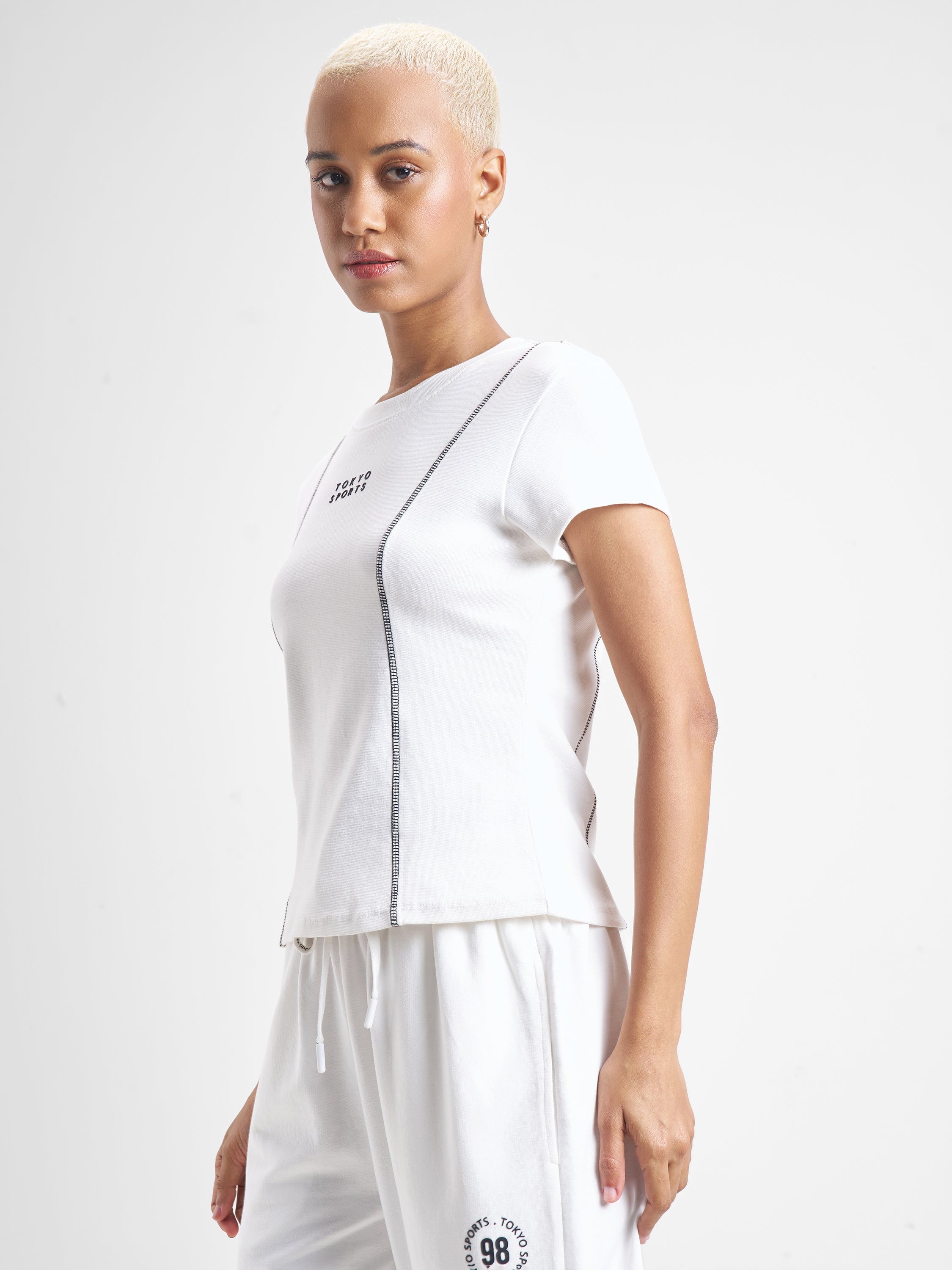 Street By Tokyo Talkies Women White Printed Regular Top - White - Image 4