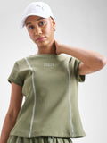 Street By Tokyo Talkies Women Olive Printed Regular Top - Olive - Image 1