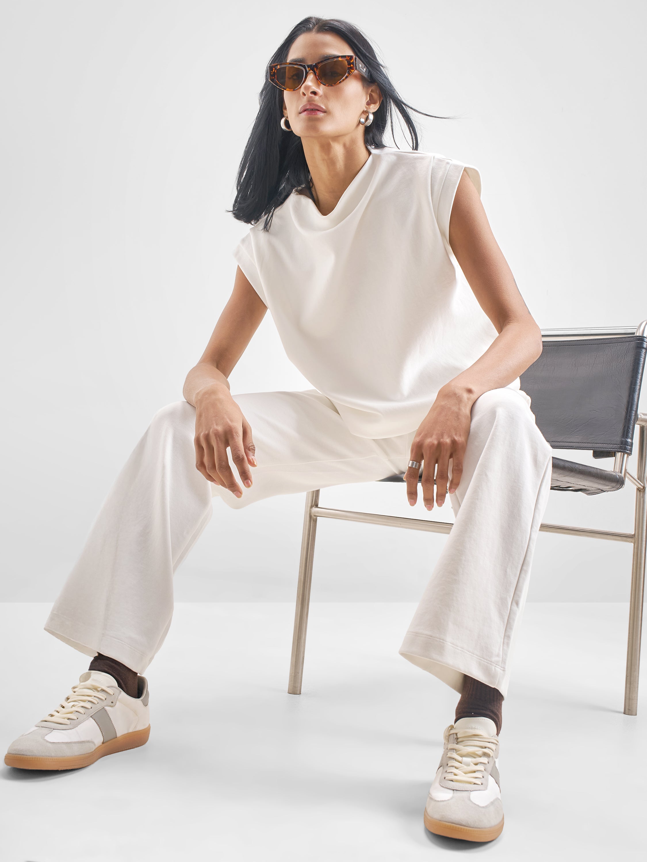 Street By Tokyo Talkies Women White Solid Regular Top - White - Image 2