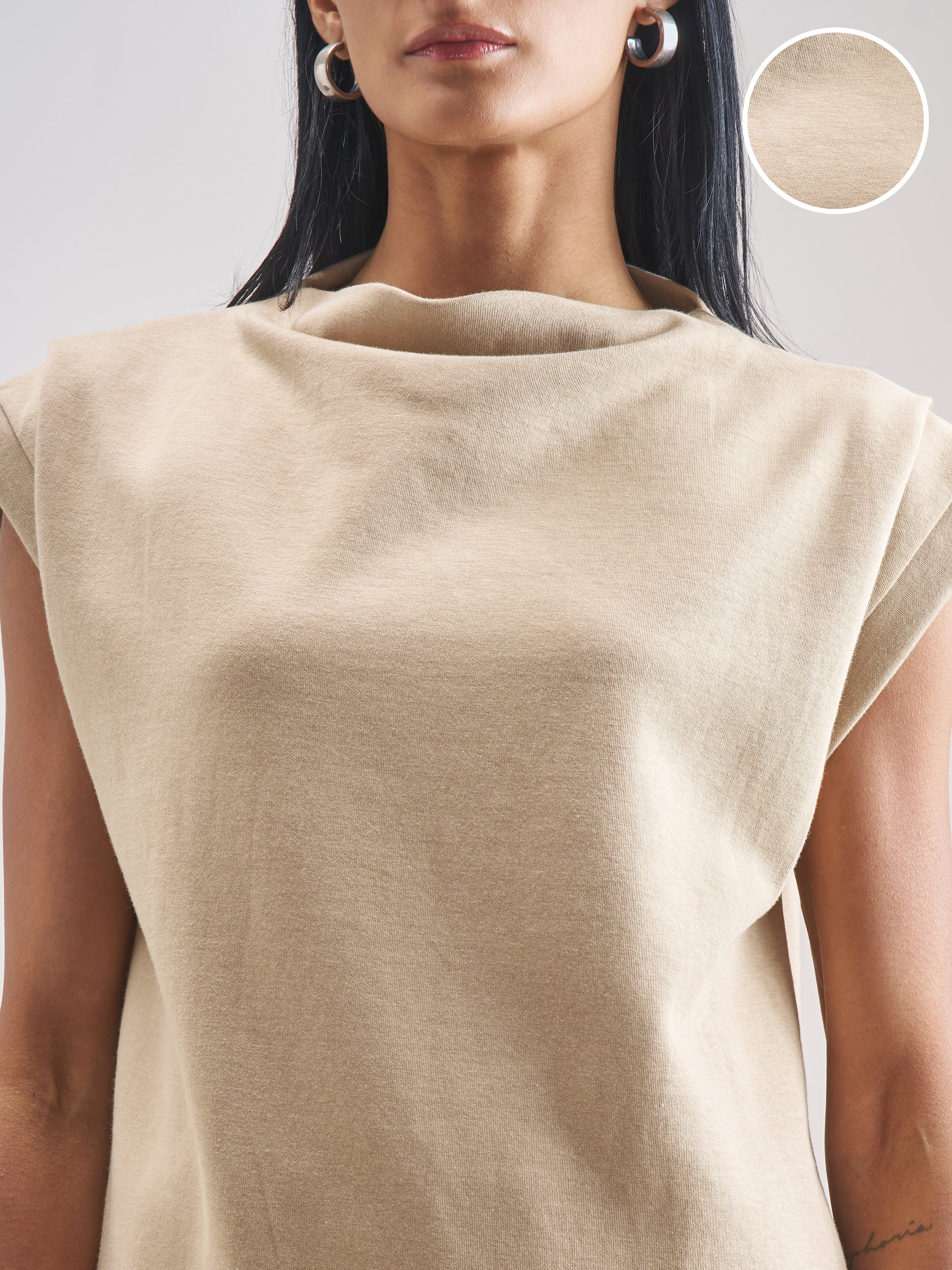 Street By Tokyo Talkies Women Beige Solid Regular Top - Beige - Image 5