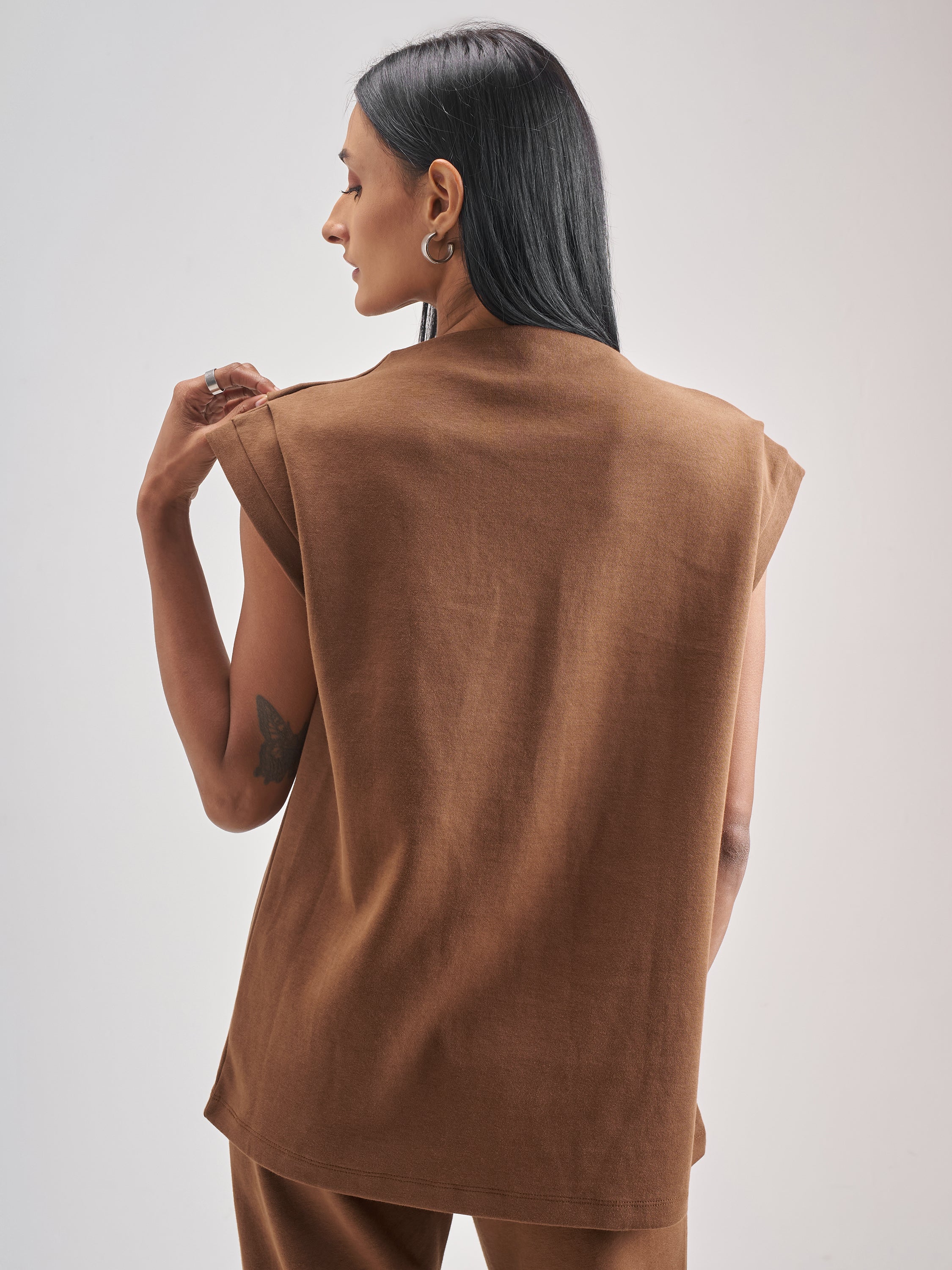 Street By Tokyo Talkies Women Brown Solid Regular Top - Brown - Image 3