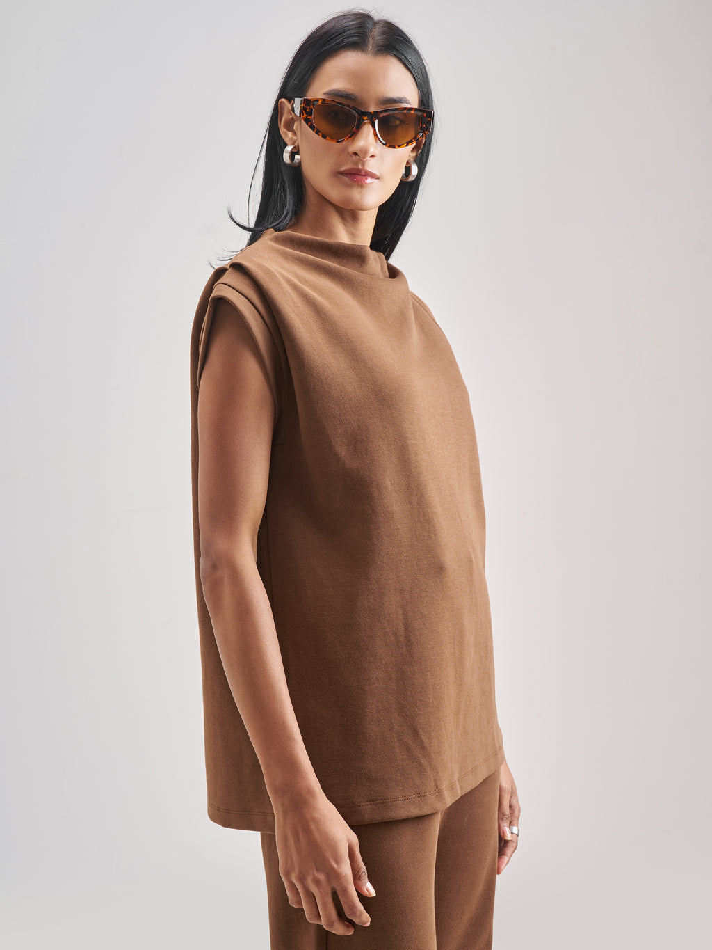 Street By Tokyo Talkies Women Brown Solid Regular Top - Brown - Image 6